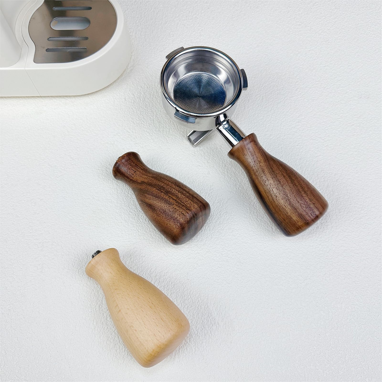 Mango de portafiltro de tamaño corto E61 para máquina de café, mango de madera para portafiltro y jarra de leche, máquina de espresso
