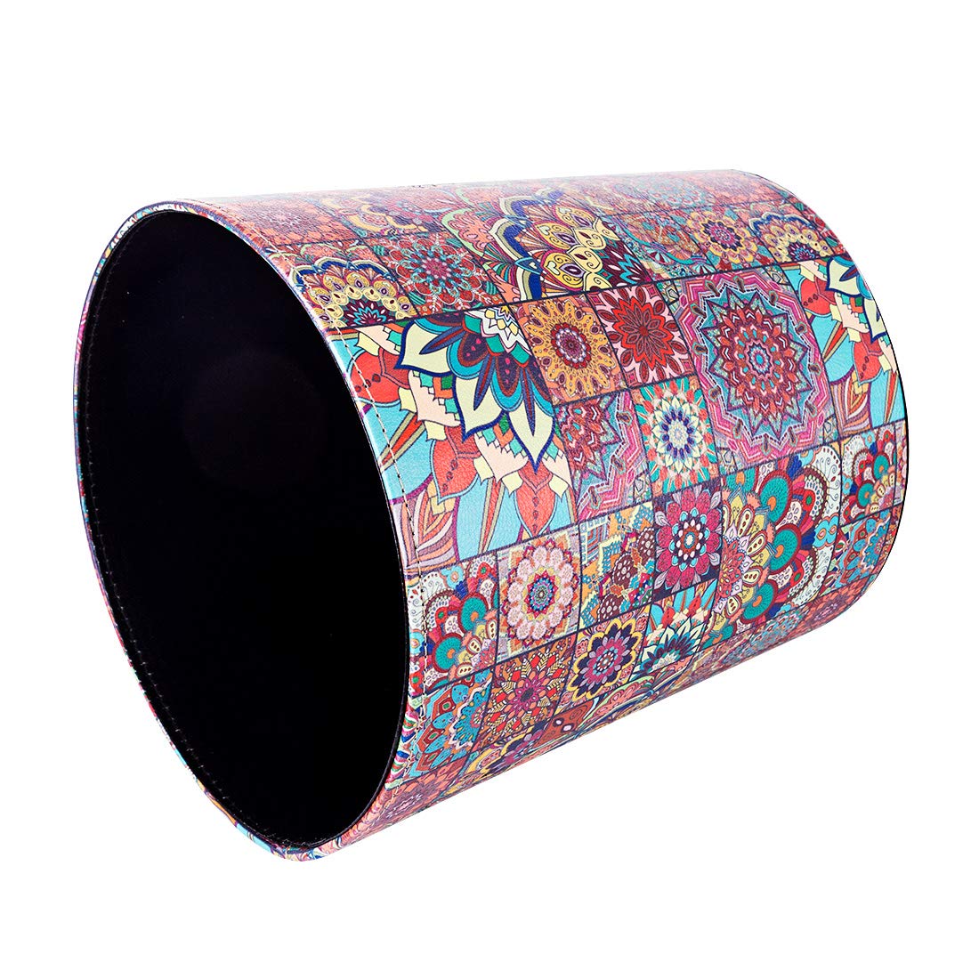 Lingxuinfo Scakbyer Trash Can Waste Basket, 10L Decorative Wastebasket Trash Can Waste Paper Basket Garbage Can for Bathroom, Bedroom, Office and Kitchen - Grid -2