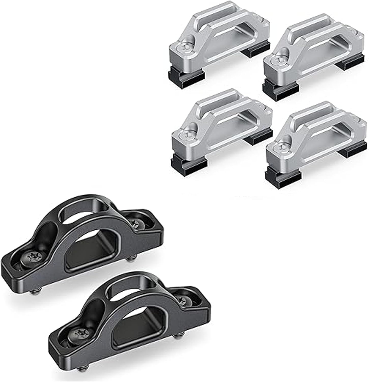 MZS Truck Bed Rail Tie Down Cleats Compatible with Tacoma Tundra Pickup for Cargo Trailer, Replace PT278-35160 PT278-35050-S1, Pack of 6