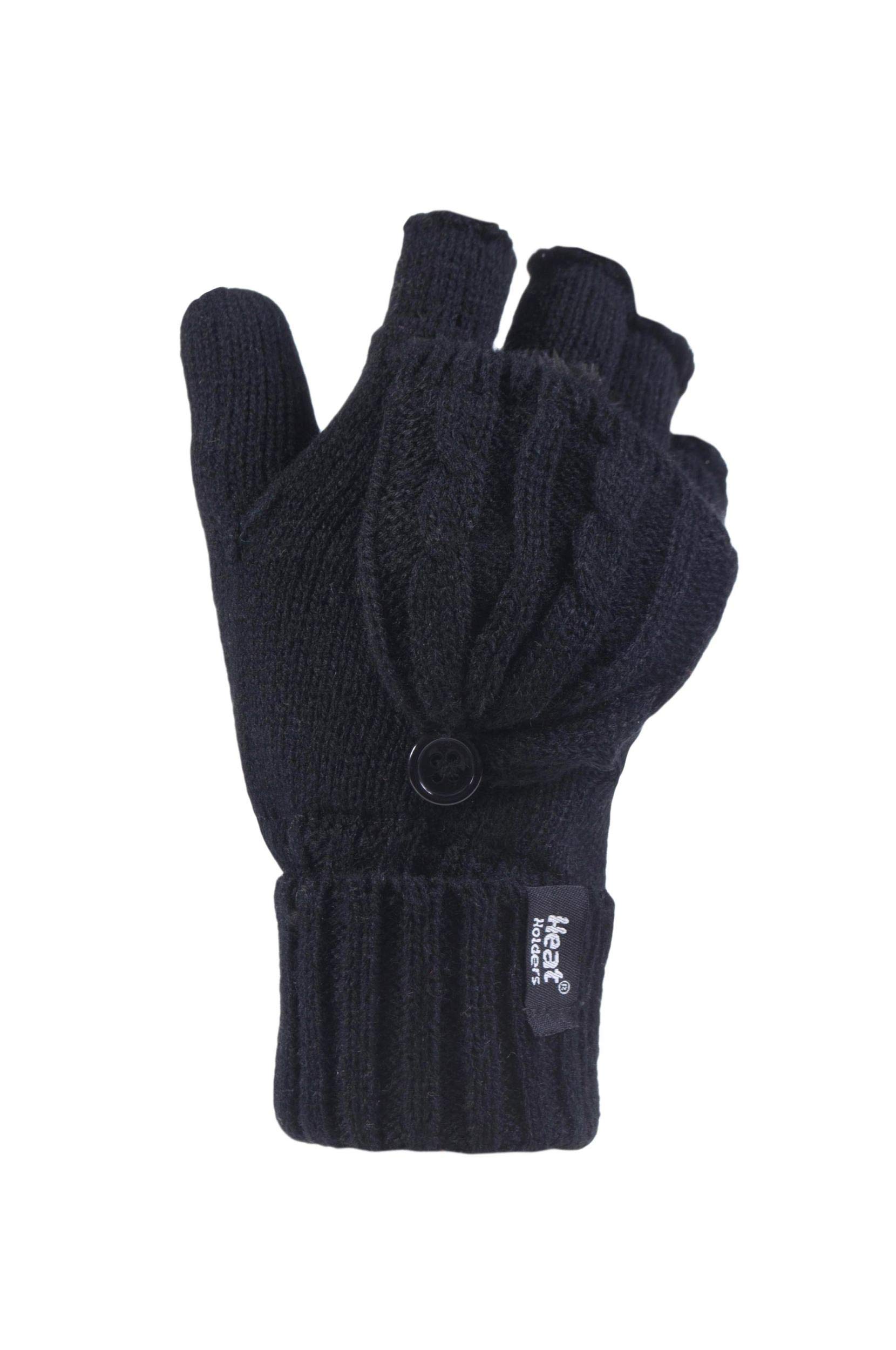 Ladies Thermal Converter Mittens - Black
