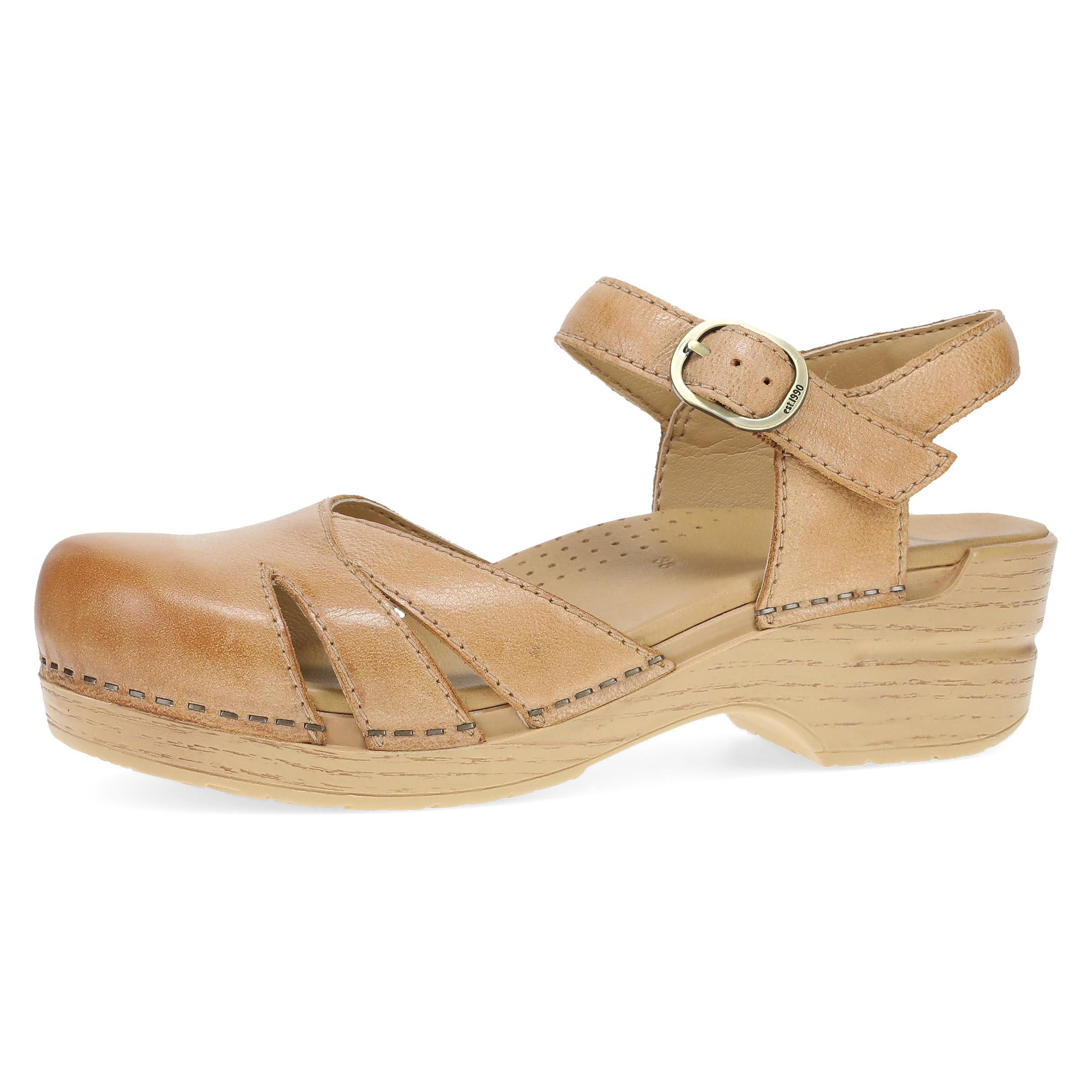 dansko Margreta Women’s Mary Jane Clog — Leather Upper with Cutout Details, Adjustable Strap and Padded Footbed-picture-19