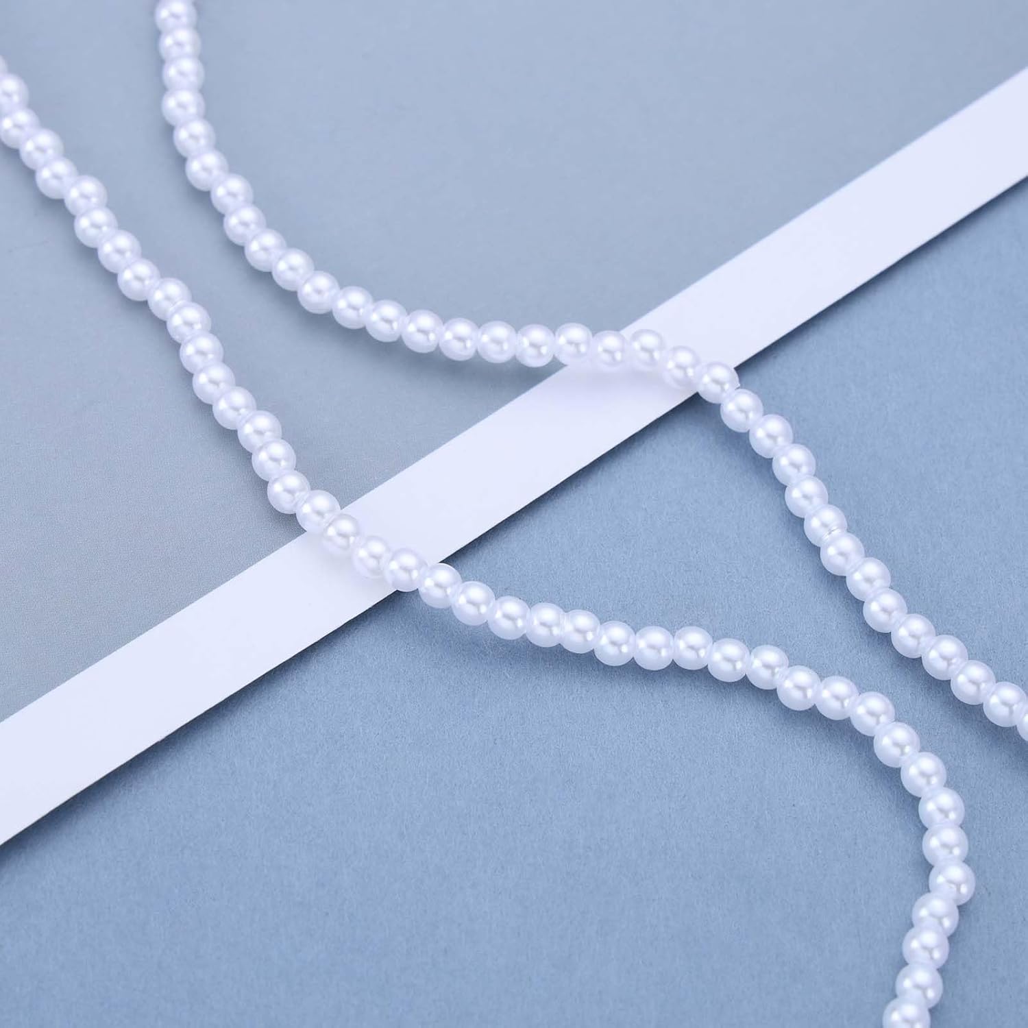 Andelaisi Boho Pearl Necklace Choker Pearl Bow Chain Choker Necklace Round Imitation Pearl Chain Necklace Wedding Bridal Pearl Necklace Chain for Women(Style A) - Image 5