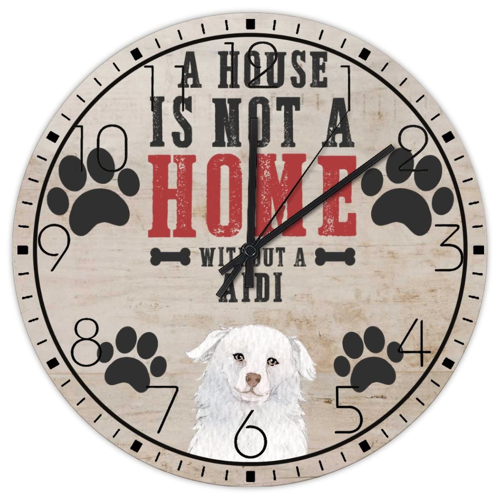 Horloge murale « A House Is Not A Home » : le cadeau parfait pour amoureux des chiens