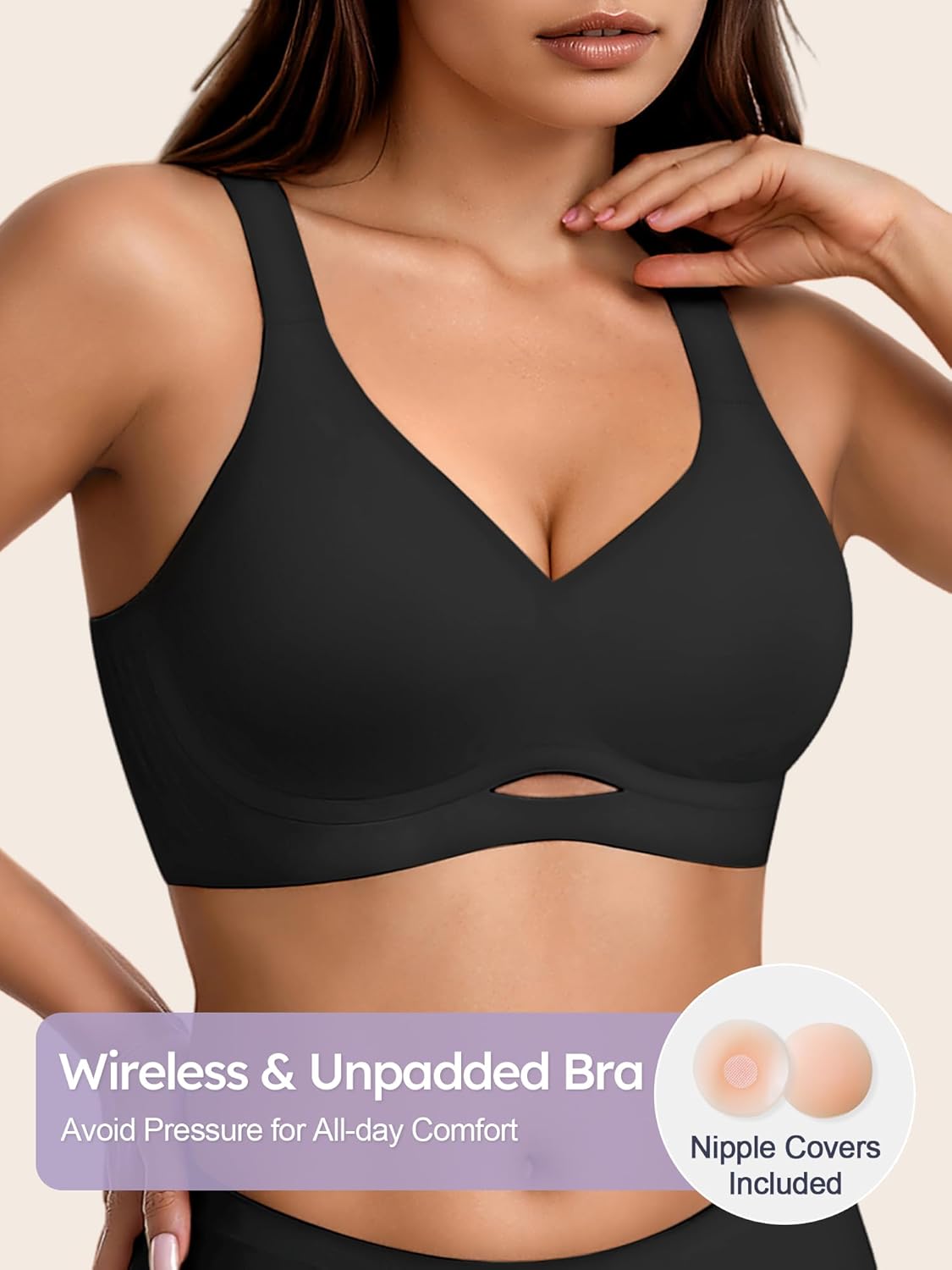 Jelly Unlined Bras for Women - M-3XL - Seamless Unpadded No Underwire Supportive Comfortable Tshirt Bralette - Image 3