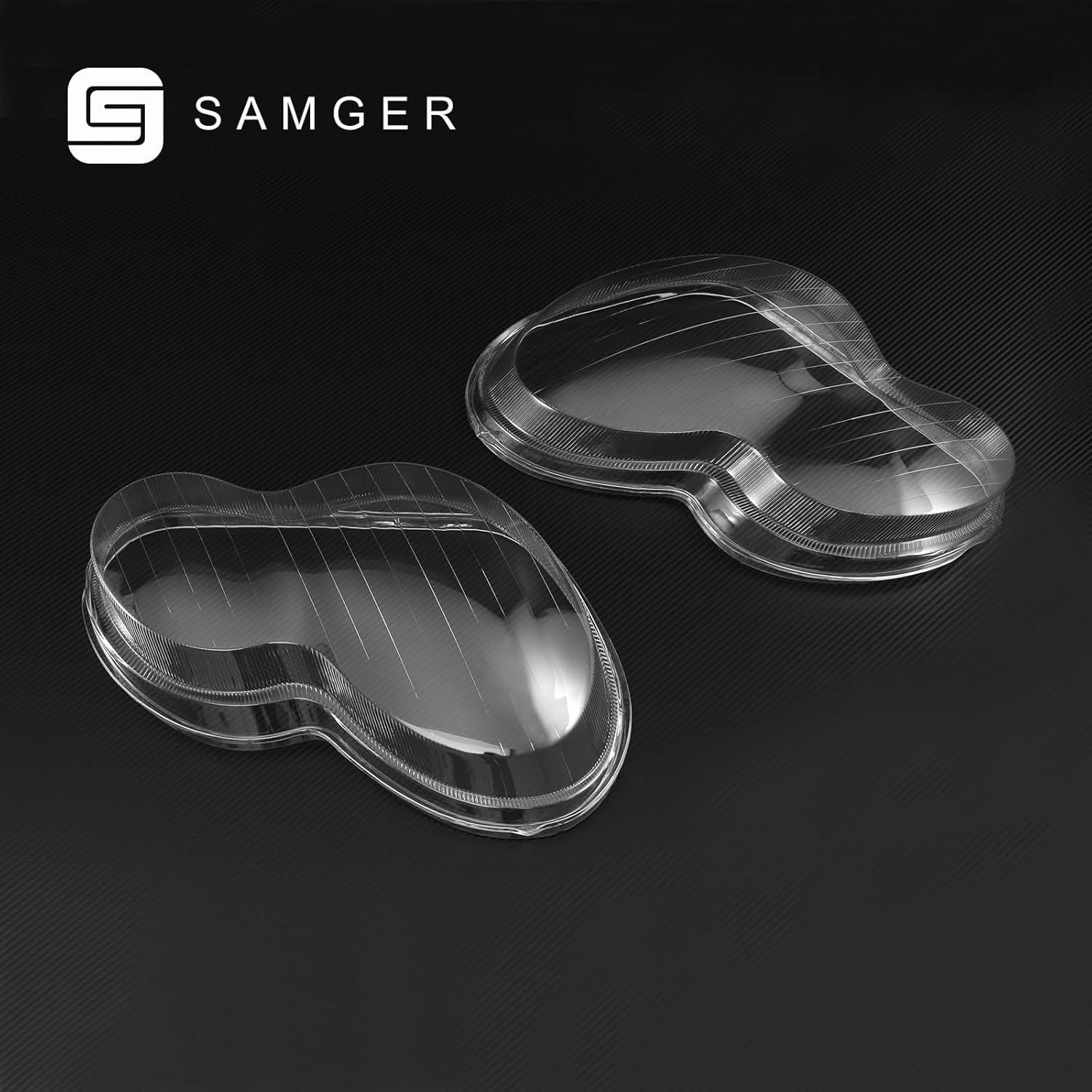Samger 1 Pair Left Right Side Car Front Headlight Headlamp Lens Cover Fit for Mercedes-Benz W203 C-Class 2001-2007