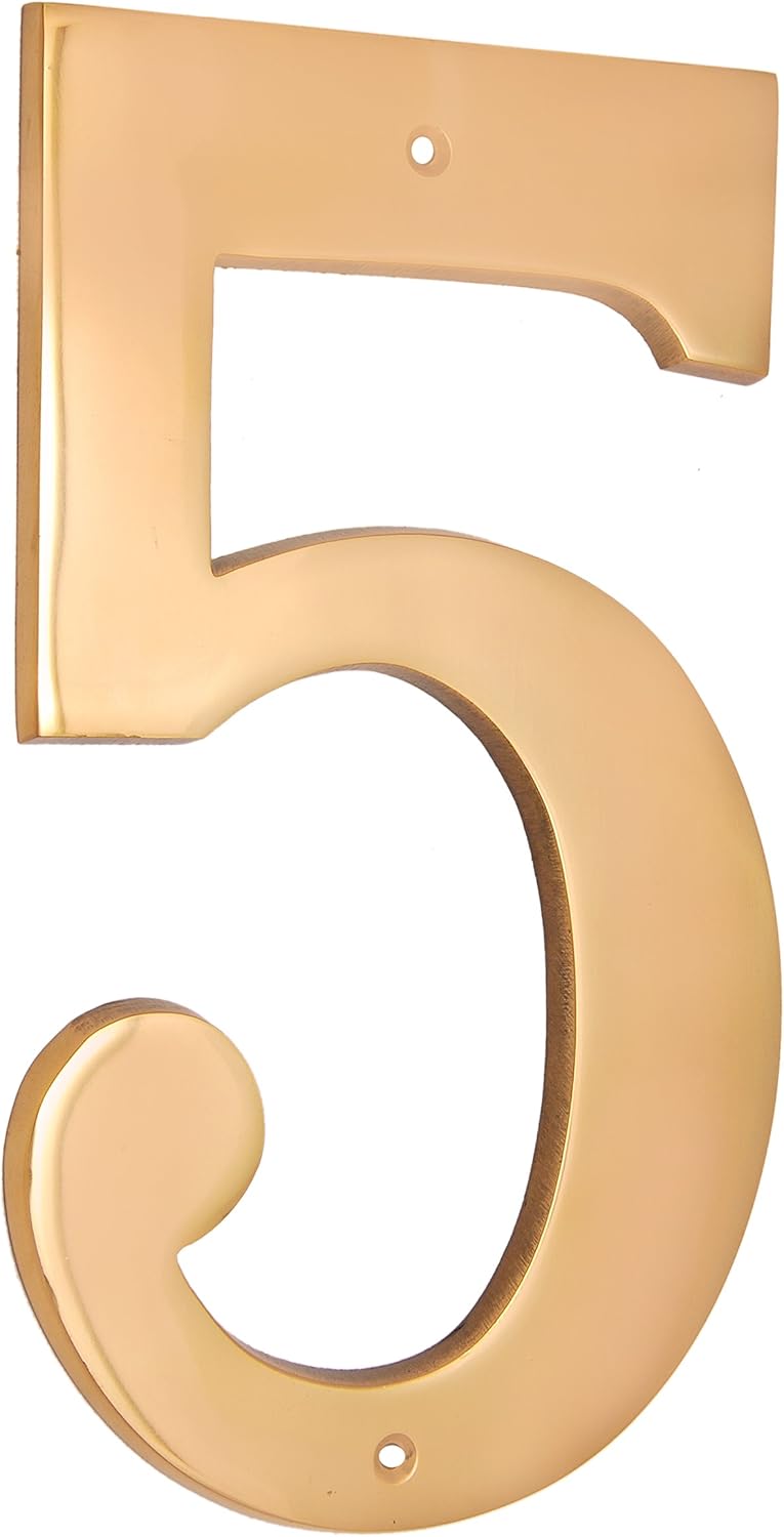 Adonai Hardware 8" Brass Numeral "8" (Polish Lacquered)