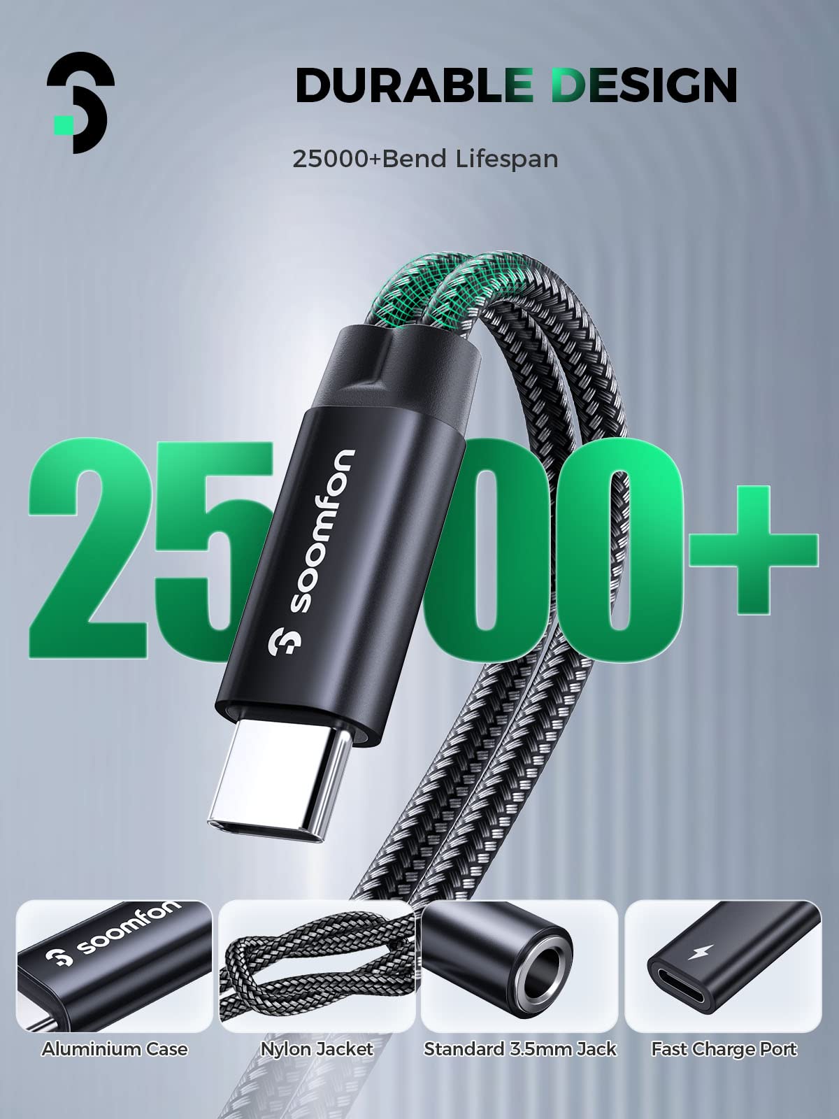 Amazon.co.jp: タイプc イヤホンジャック変換器 - SOOMFON 2-IN-1 USB 
