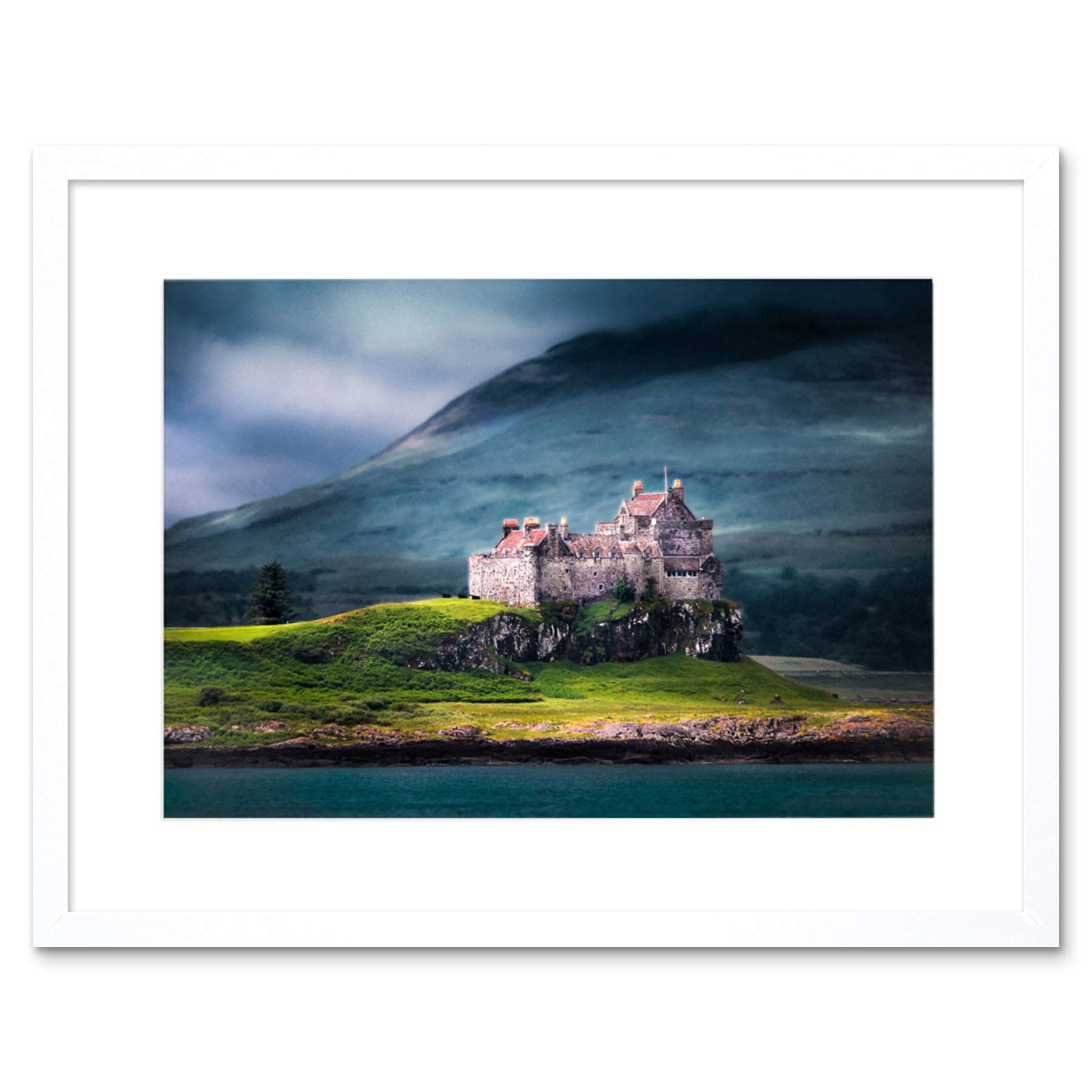 Wee Blue Coo Duart Castle Scotland Isle Mull Art Picture Framed Wall Art Print
