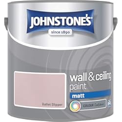 Pintura De Revestimiento Interior Johnstones - Pintura de pared y techo mate - Pintura interior - Acabado contemporáneo - Adecuado para paredes interiores y techos - Zapatilla de ballet - 2.5 L