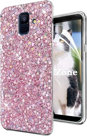 OKZone Funda Samsung Galaxy A6 2018, C?rcasa Lujosa Brilla Glitter Brillante TPU Silicona Parachoque Tel?fono Smartphone Case [Protecci?n a Pantalla y C?mara] para Samsung Galaxy A6 2018 (Rosado)