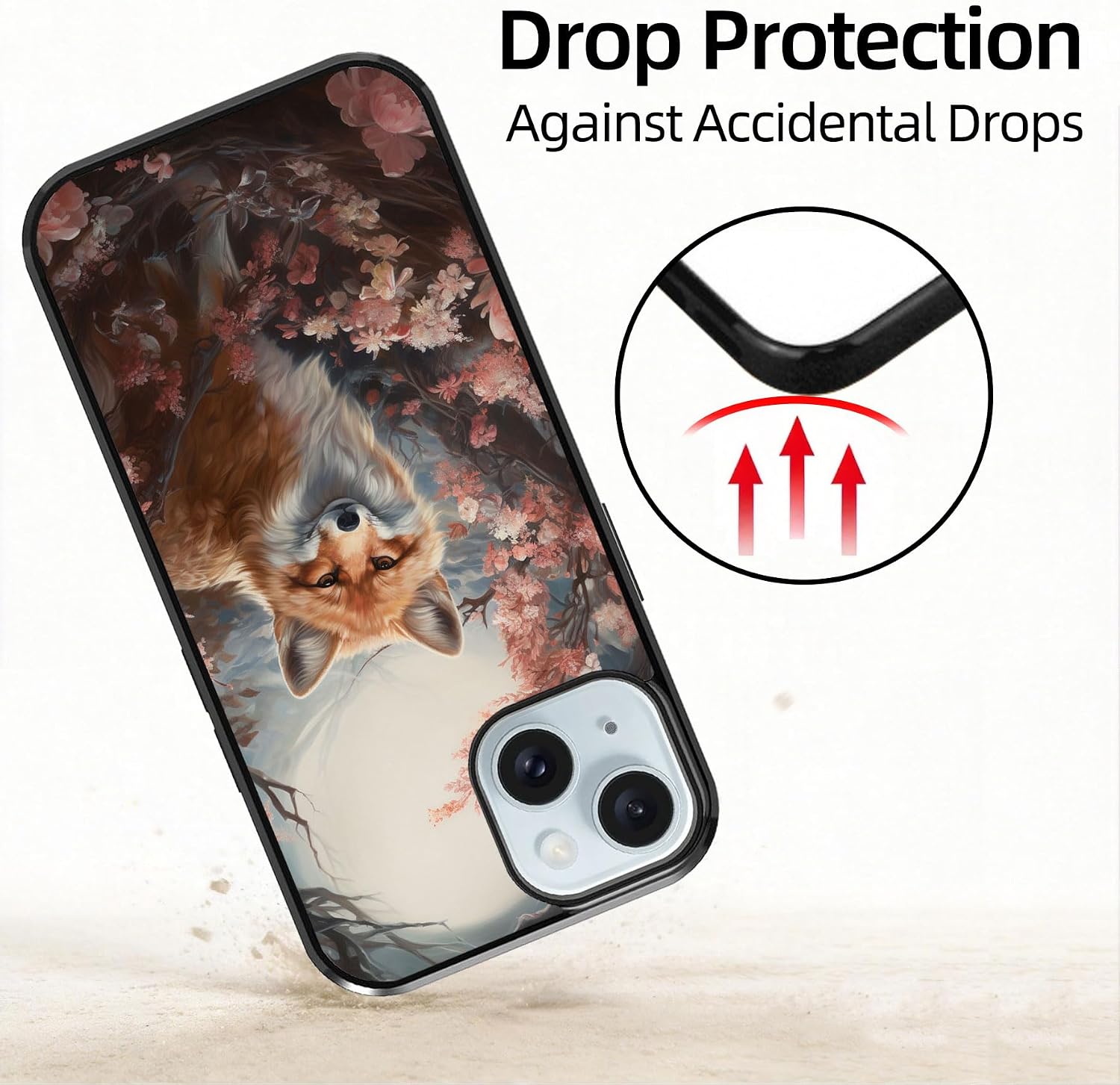 for iPhone 15 Case - Celestial Fox in Flowers image 4