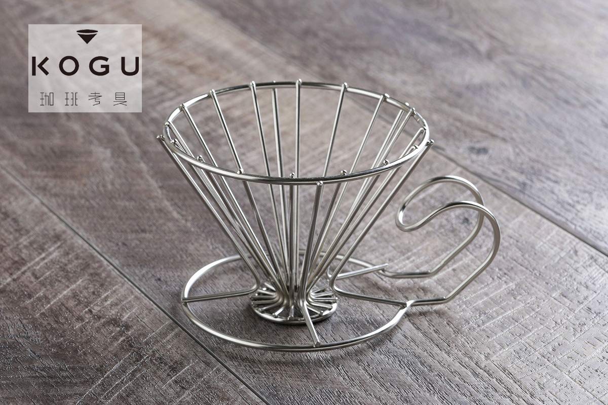 TOKYO MATCHA SELECTION - KOGU - Stainless wire coffee dripper - 3 size [Standard ship by SAL: NO tracking number & insurance] (M (2-4 cup))