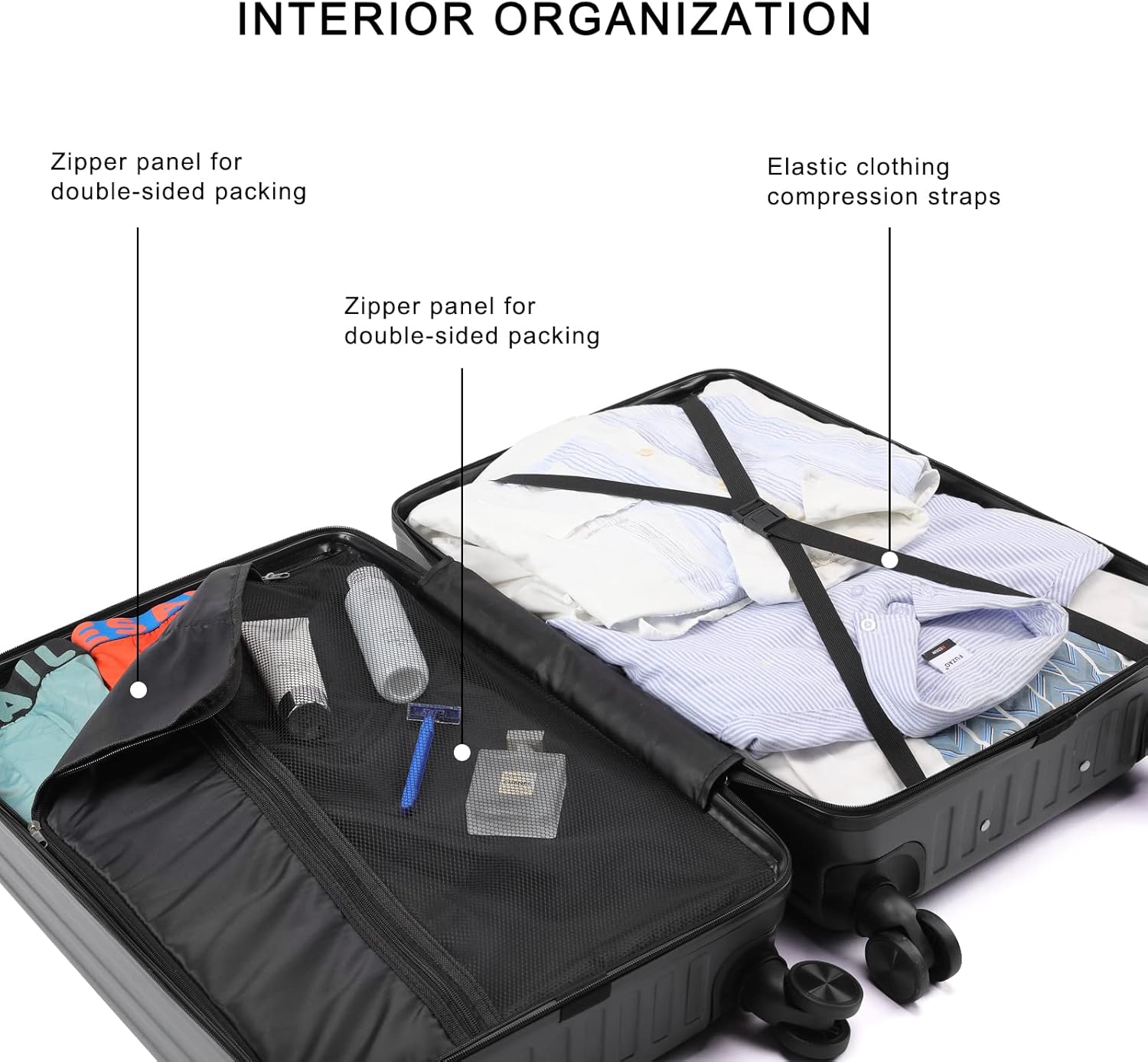 Review TOZIRI Carry on Luggage, Lightweight ABS Suitcase Hardshell 20