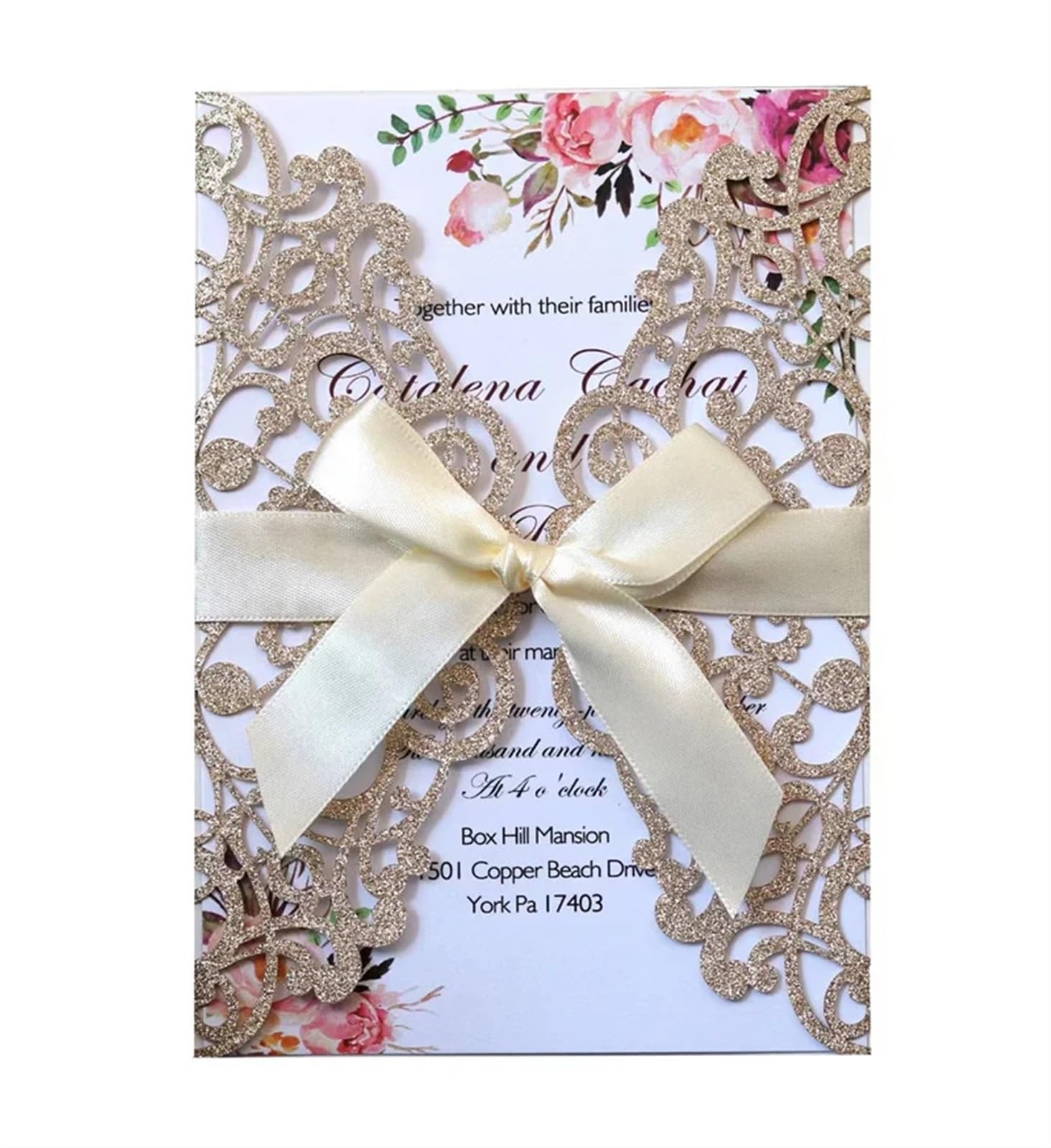 Hochzeitseinladungen 25/50/100 Stück Hochzeitseinladungskarten, Verlobung, Hochzeit, Party, Dekoration Für Verlobung Party(Rose gold,50pcs)