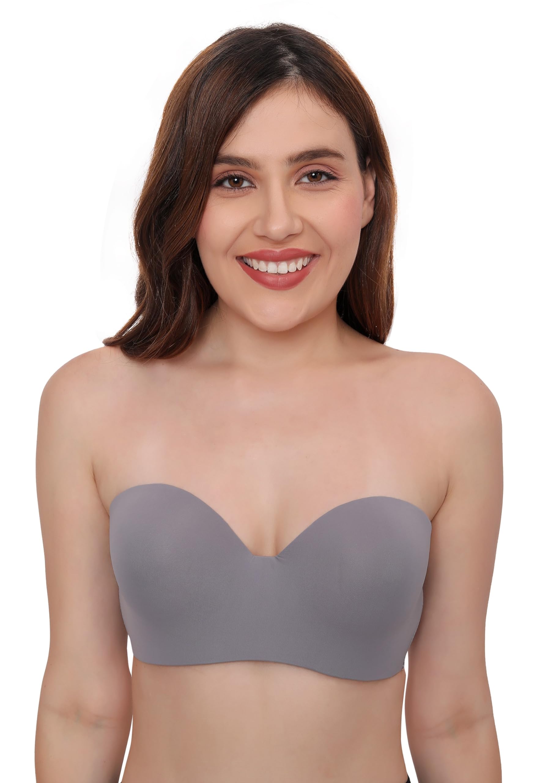 Microfiber Lightly Padded Strapless Multiway Underwire Everyday Bra For Women