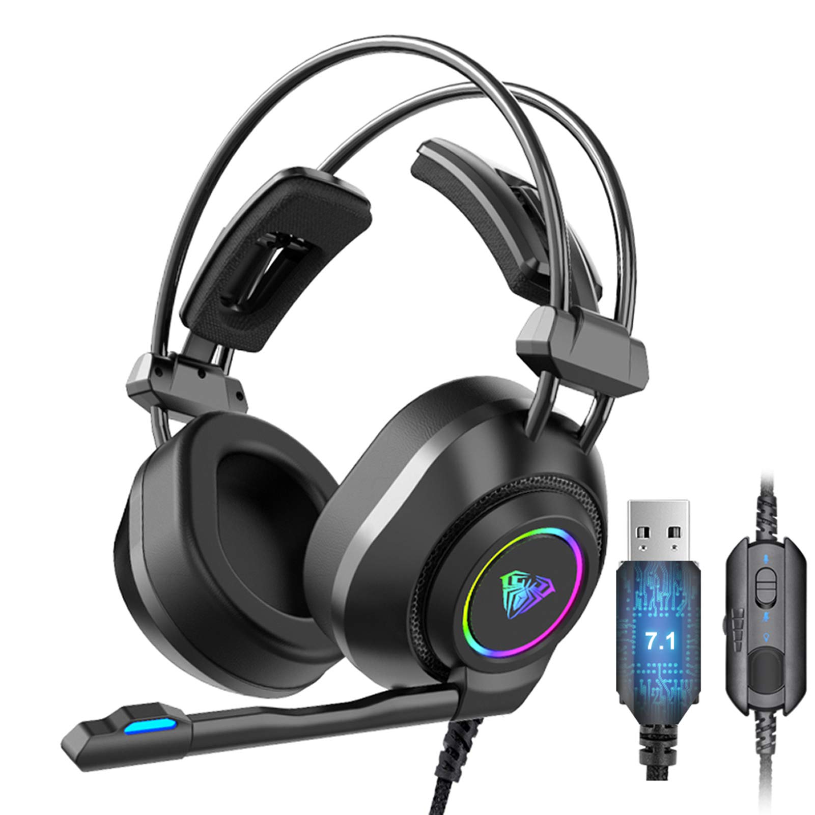 See full amazon price history chart for Aula S600 Professional Gaming Headset USB 7.1, Lightweight Over-Ear headphone with RGB Light| Soft Foam Earmuffs & HD Noise Cancelling, 360° Rotation Omnidirectional Mic for Desktop & PC Gamers(Black) Aula S600 Professional Gaming Headset USB 7.1, Lightweight Over-Ear headphone with RGB Light| Soft Foam Earmuffs & HD Noise Cancelling, 360° Rotation Omnidirectional Mic for Desktop & PC Gamers(Black) (B083DWFK72) Amazon Price History, Amazon Price Tracker