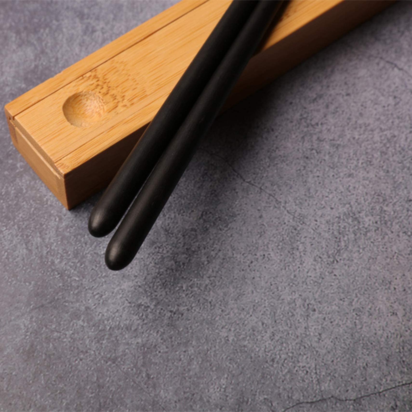 Bacchette riutilizzabili in Argento Sterling, 1 Paio di Bacchette Naturali, Antiscivolo in Legno e Argento Sterling, Set Regalo per Cucina, Hotel, Sushi, A (A)
