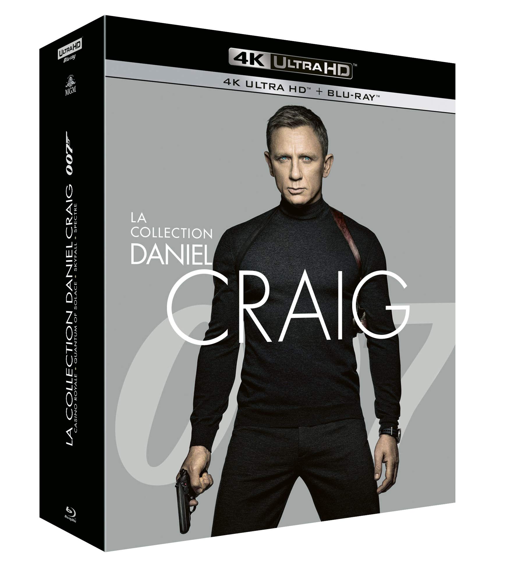 James Bond 007-La Collection Daniel Craig : Casino Royale + Quantum of Solace + Skyfall + Spectre [4K Ultra-HD + Blu-Ray]