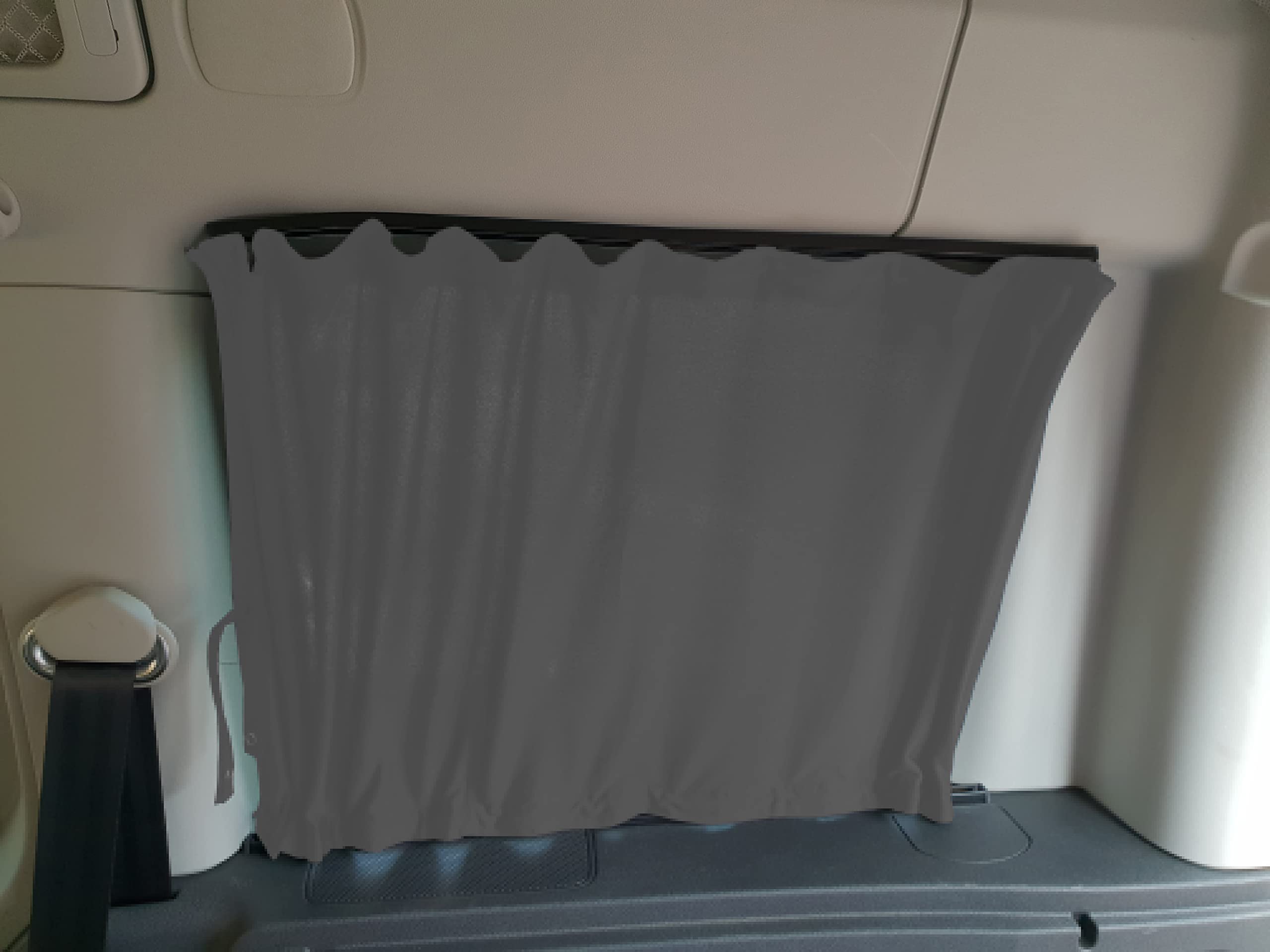 BREMER SITZBEZÜGE Maß Gardinen Vorhänge Sonnenschutz kompatibel mit VW Caddy 3 & 4 Kurz Maxi mit Heckklappe 2003-2020 in Grau Camping Zubehör Wohnmobil Zubehör Camper Gardinen Set 722