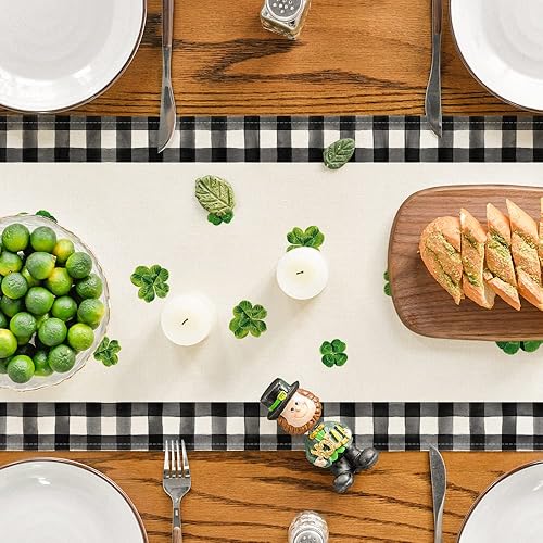 Miniatura 3 de Artoid Mode Lucky Shamrock - Camino de mesa para el día de San Patricio decoración de mesa de comedor de primavera decoración de mesa de comedor