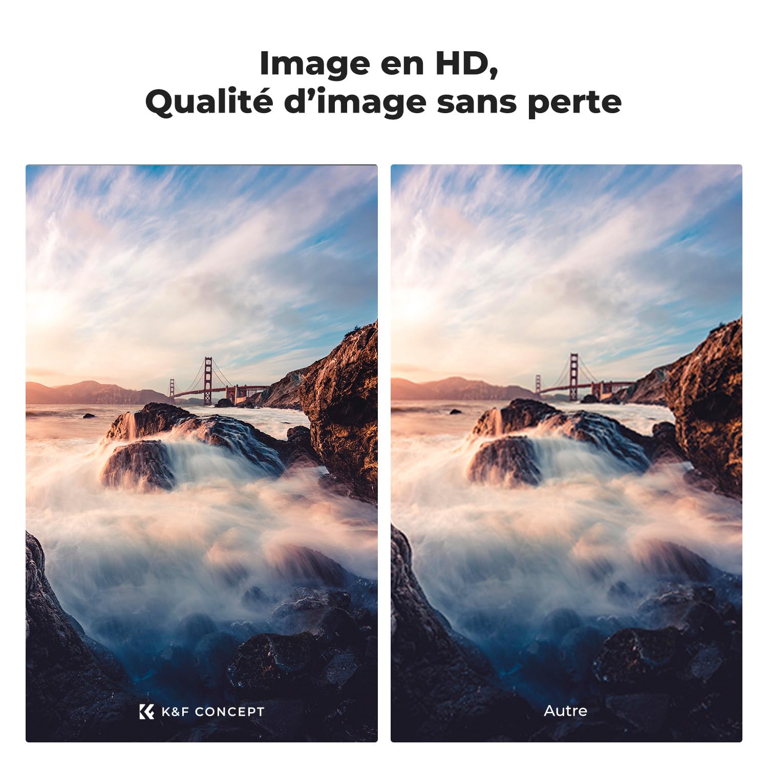 K&F CONCEPT Kit de Filtres Densité Neutre 55mm ND4 ND8 ND64 ND1000 Haute-définition Résistant à l'eau Anti-Rayures Antiréfléchissante pour Objectif Appareil Photo Reflex Numérique