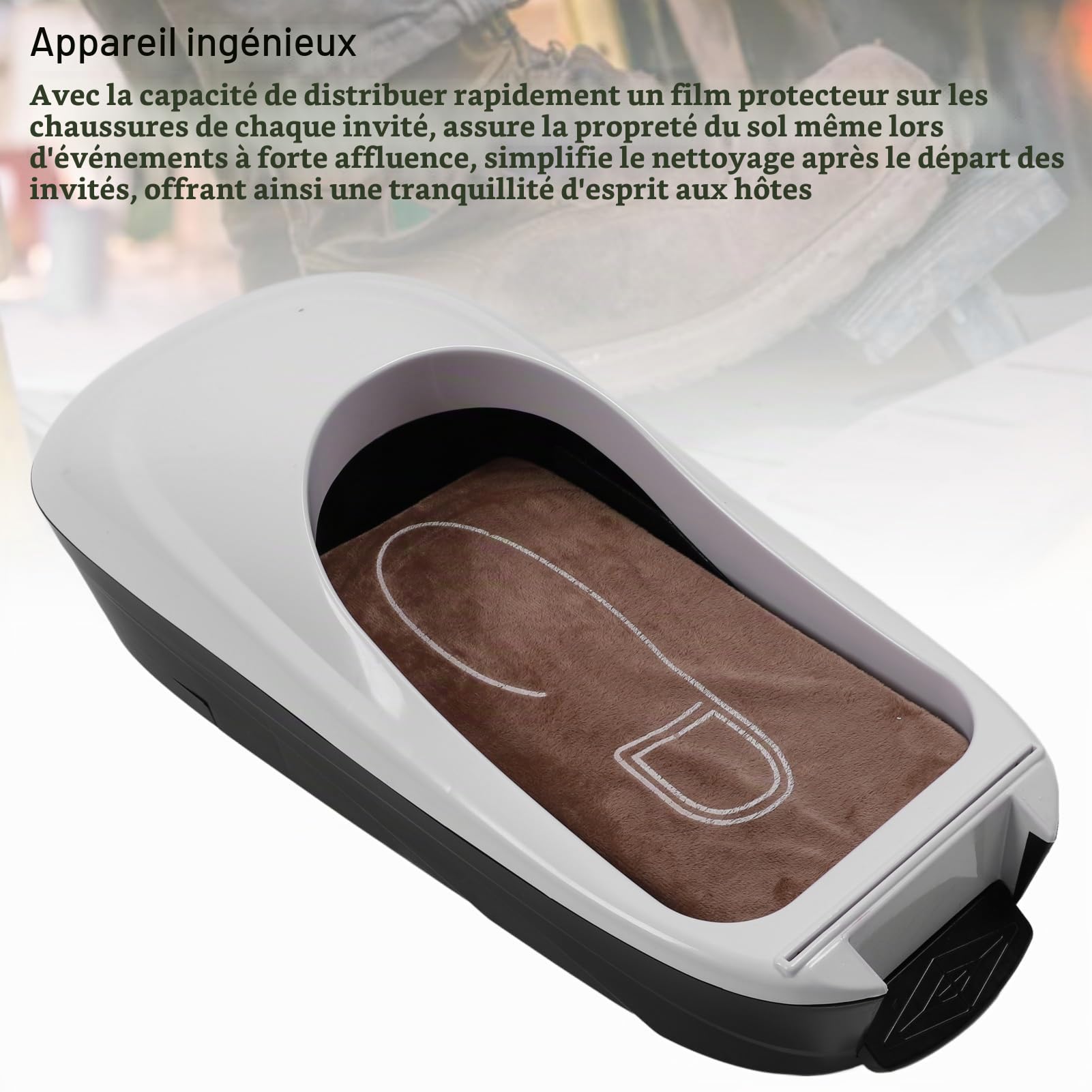 Distributeur Automatique de Couvre-chaussures - Porte-Couvre-Chaussures Intelligent, Pratique et Économique, Protège le Sol, Design Moderne, Pour Maison, Bureau, Hotel