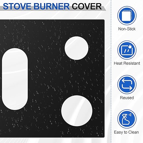 Miniatura 5 de Cubierta para quemador de estufa de gas, cubiertas superiores de estufa para estufa de gas Samsung, cubierta superior de estufa reutilizable, forro