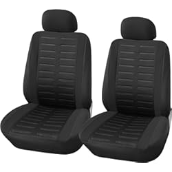 Cubre Asientos Para Beetle Upgrade4cars Fundas Asientos Delanteros Coche Universales Negro | Protector de Asiento Delantero para Conductor y Copiloto | Accesorios Interior para Mujer y Hombre