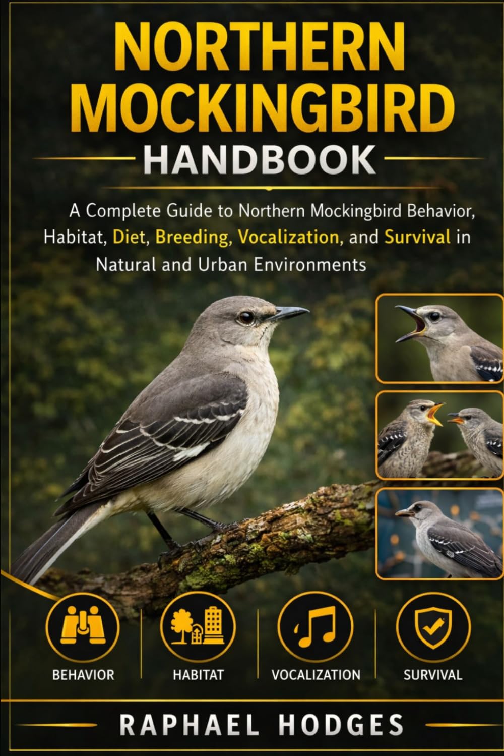 NORTHERN MOCKINGBIRD HANDBOOK: A Complete Guide to Northern Mockingbird Behavior, Habitat, Diet, Breeding, Vocalization, and Survival in Natural and Urban Environments