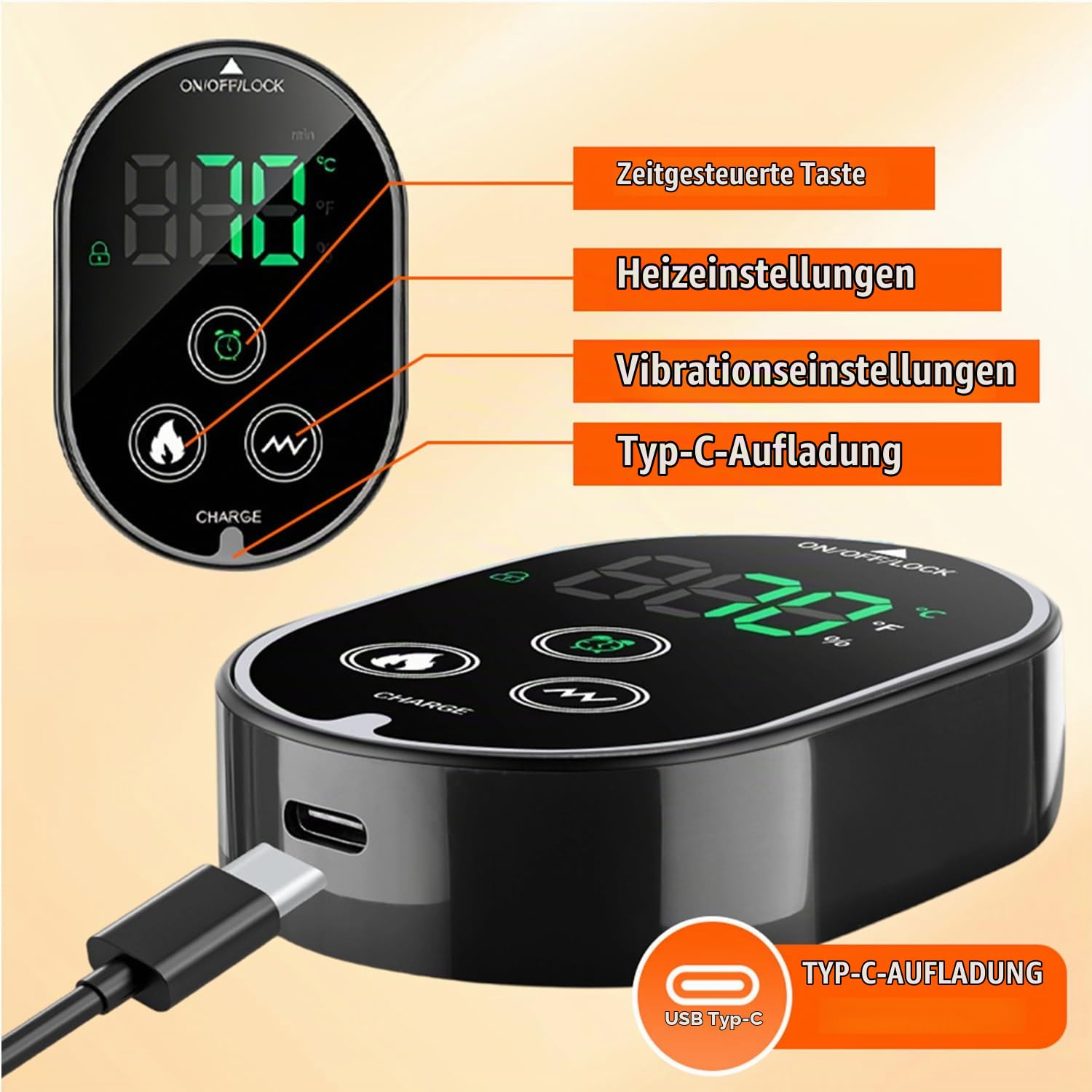 2 Stück Elektrischer Fußmassager, 3-in-1Cordless Fußmassager mit Timer | Vibrationsmodi & 6 Wärmestufen, Fußmassagegerät zur Durchblutung, Portable Cordless Ankle Massagers Schmerzen & Müde Beine