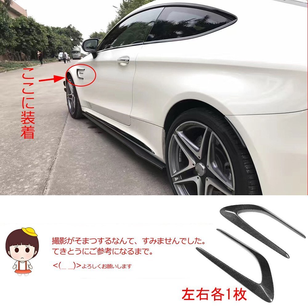 Amazon | for Benz W205 C63用 2枚組みフェンダーダクト ダミー
