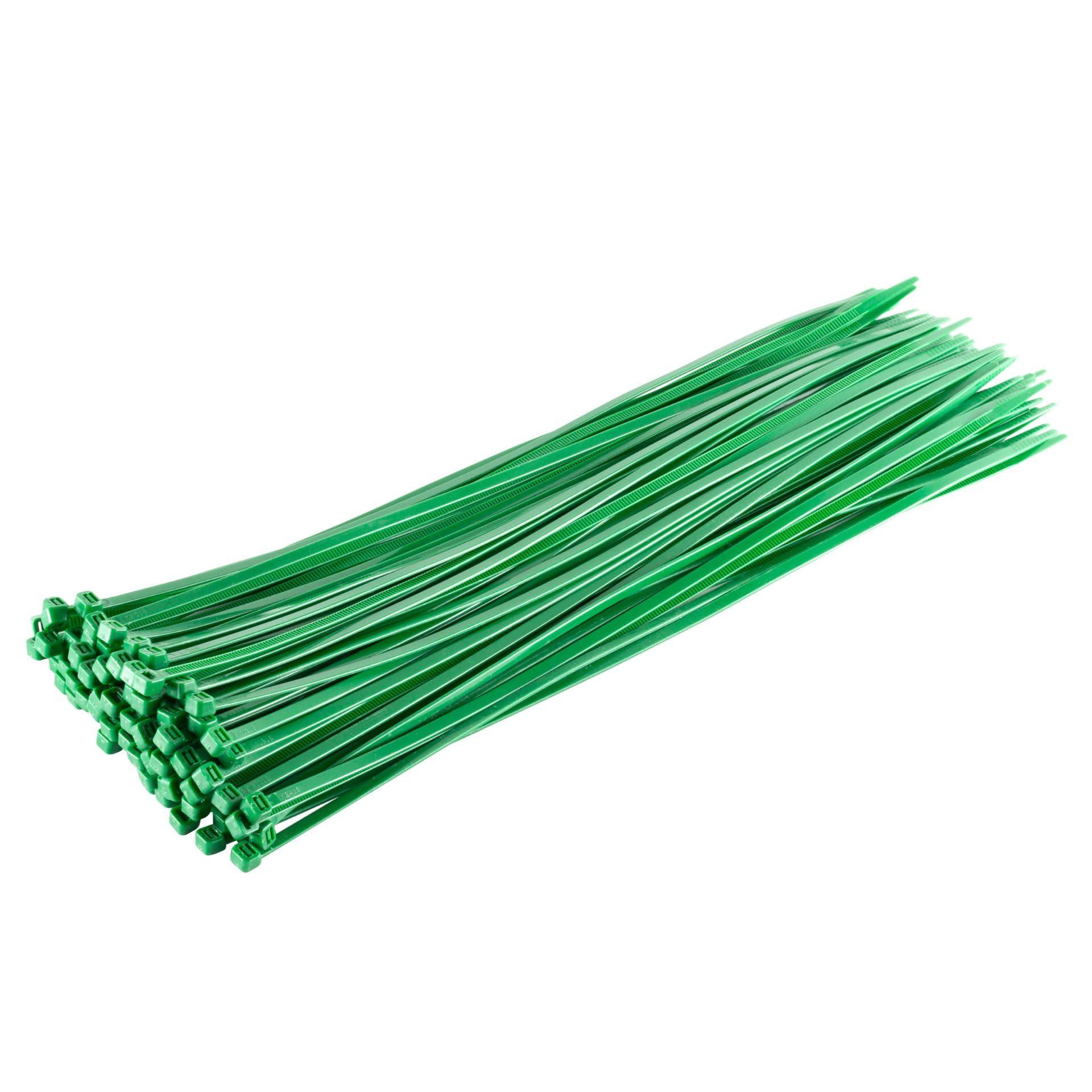 GTSE Heavy Duty Long Green Cable Ties, 530mm x 9.0mm, Pack of 100, Premium Nylon Zip Ties, Plastic Tie Wraps, Secure Self-Locking Mechanism, for Home, Garden, Office and DIY