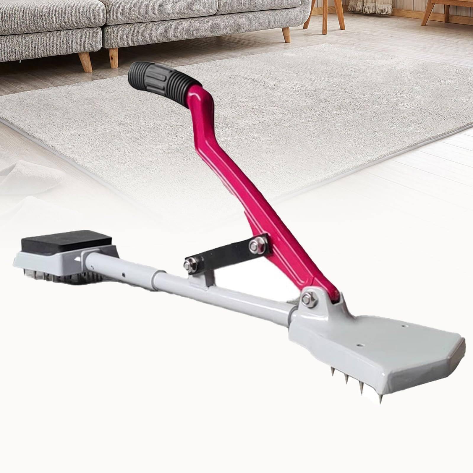 RQLSSSLMXJ Carpet Stretcher with Knee Protection, 8 Tension Levels, Ergonomic Grip, Includes Storage Case