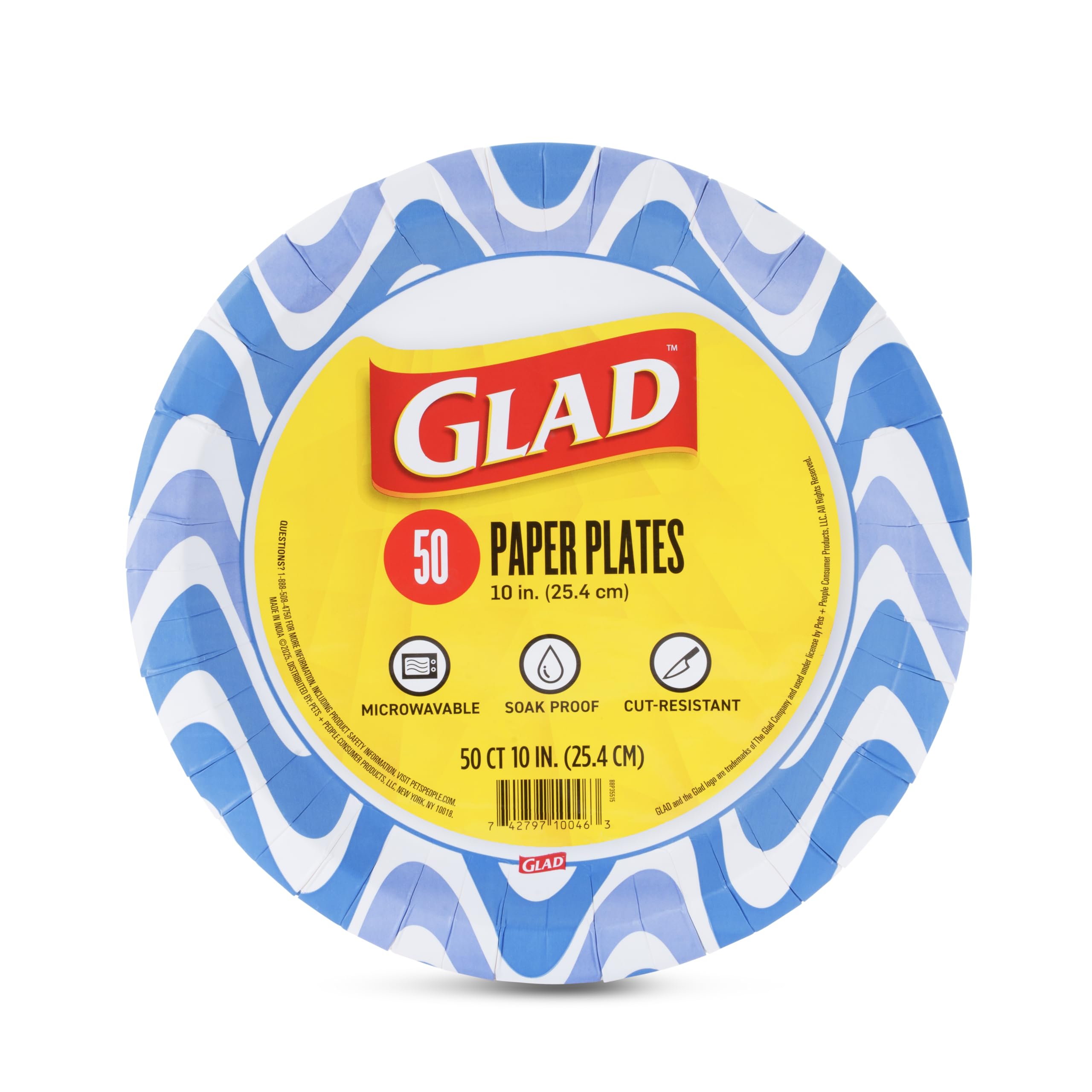 Platos de papel fuertes Glad de 10 pulgadas, la solución que no se dobla ni se moja