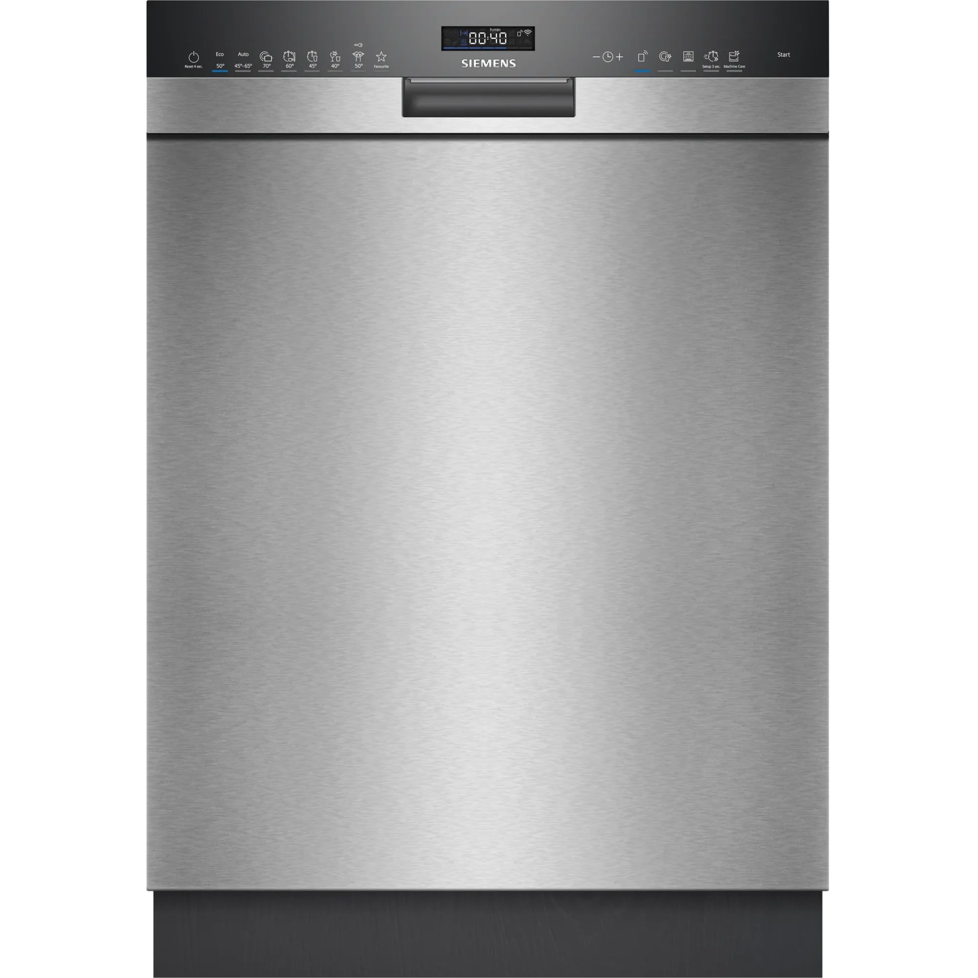 Siemens SN45ZS07CE, iQ500 inteligentna podstawka pod zmywarkę, szerokość 60 cm, stal nierdzewna, szuflada na sztućce, bardzo cicha, Variozawiasy, zeolit, aquaStop, varioSpeed, oświetlenie wewnętrzne
