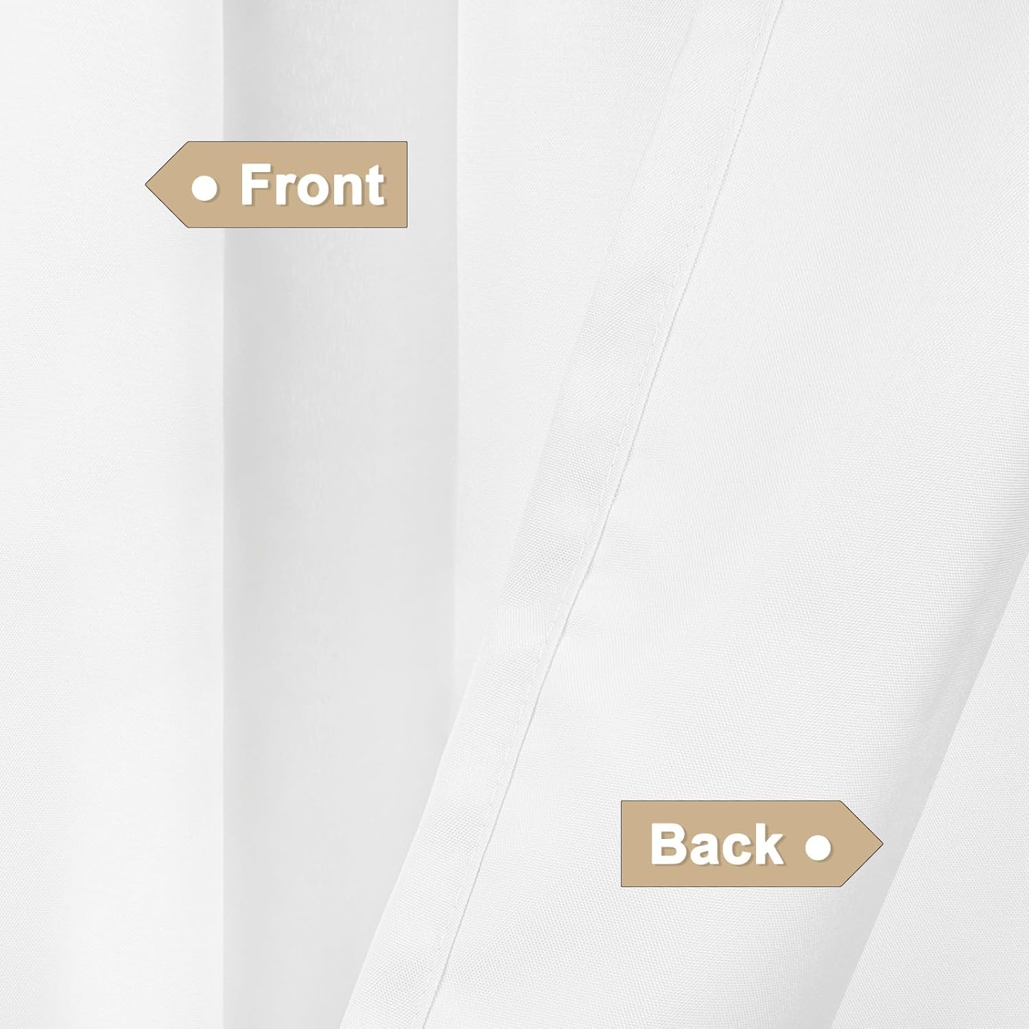 M METERXITY Outdoor Curtains for Patio Waterproof, 150W x 108L Inch Heavy Gazebo Curtains for Outdoor Patio, Porch, Sunlight, Outdoor Blackout Curtains [White, Grommet Top]