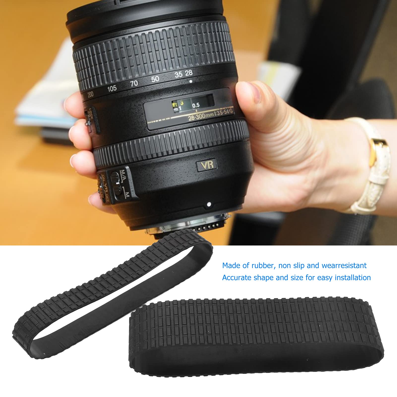 Bague De Zoom En Caoutchouc Pour Objectif Nikon 18-200mm - 18 Mm - Antidérapante - Compatible AF-S DX Nikkor - 6
