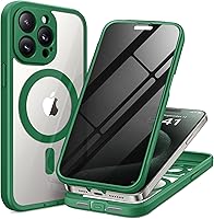 Vista 34 de Funda para iPhone 15, compatible con MagSafe, protector de pantalla de privacidad integrado y protección de cámara, antiespía, cuerpo completo, a