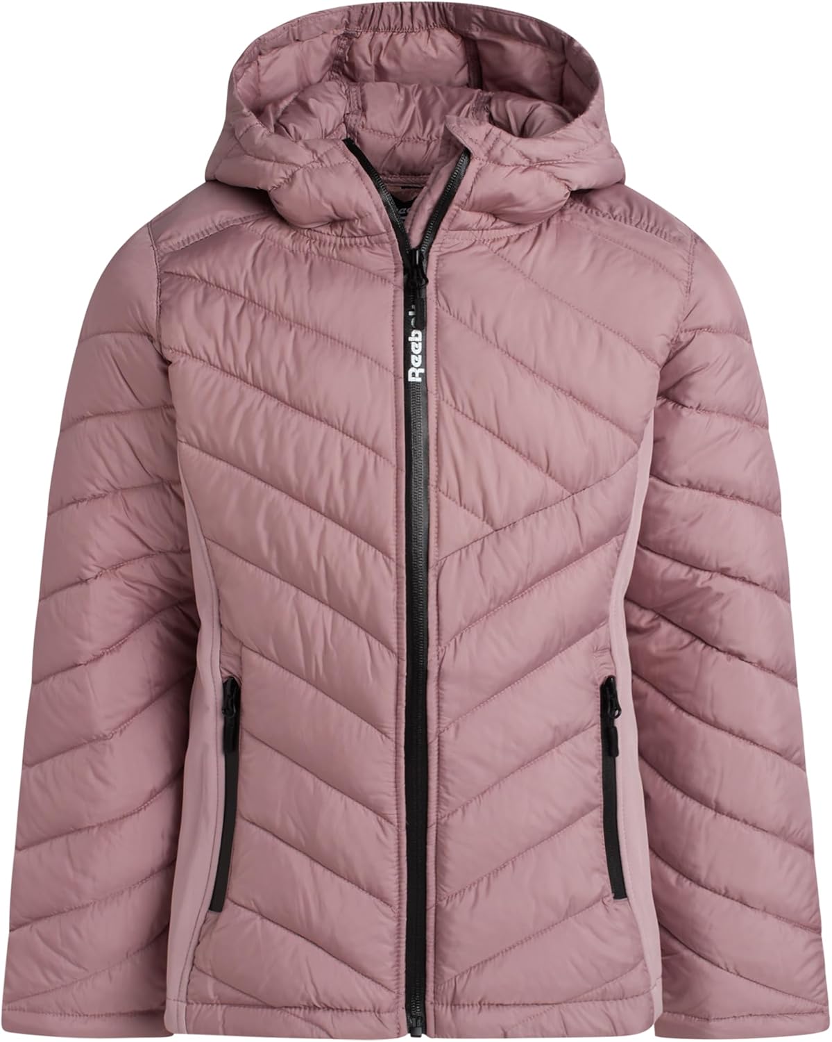 Reebok Girls Winter Jacket - Weather Resistant Hooded Quilted Puffer Parka Girls Jacket - Lightweight Warm Winter Coat