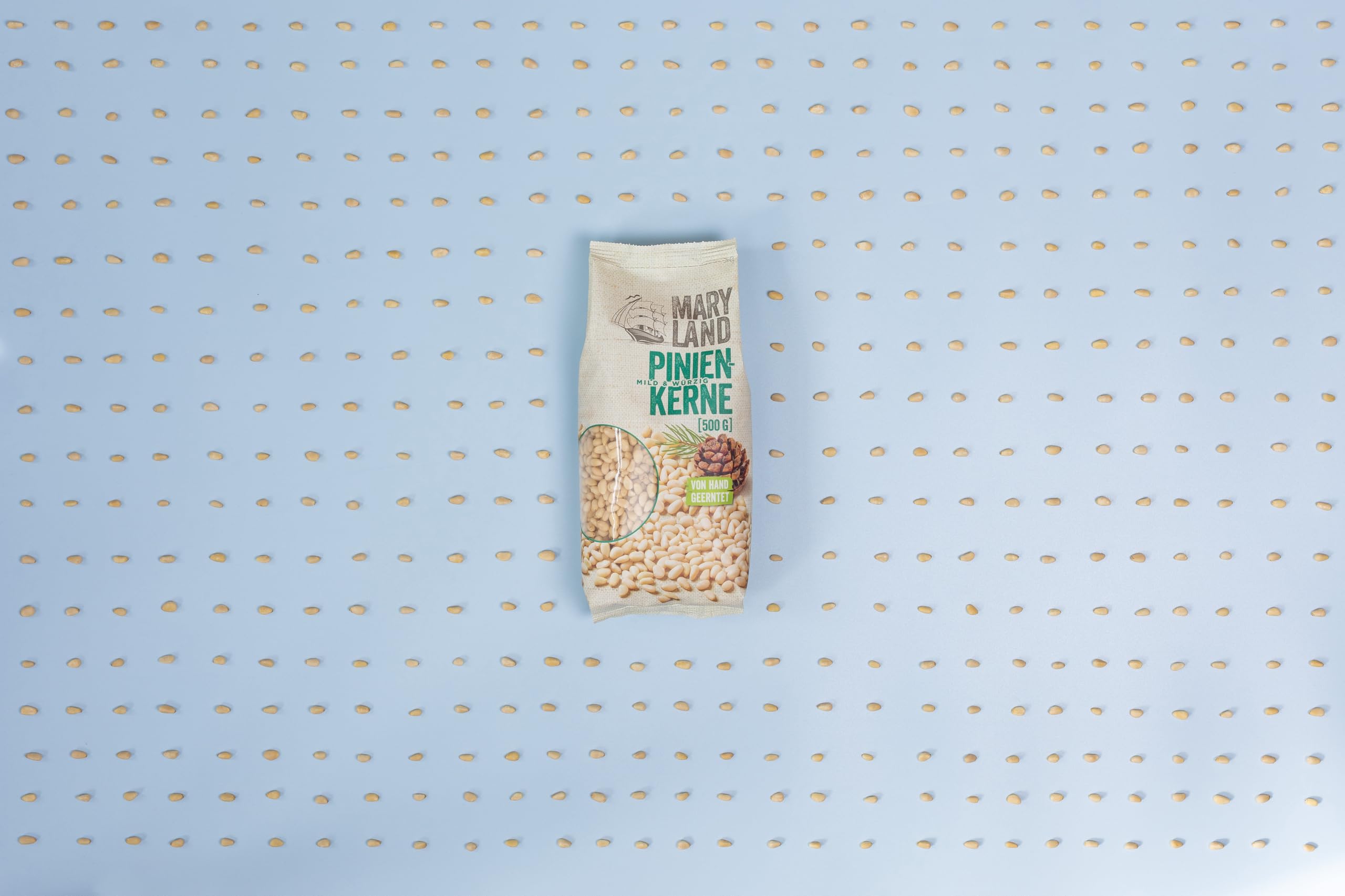 Maryland Pinienkerne 500g Beutel 5er Pack – Pinienkerne naturbelassen, vegan, frei von künstlichen Aromen, ohne Zusatzstoffe – Im Großformat genießen (5 x 500g)