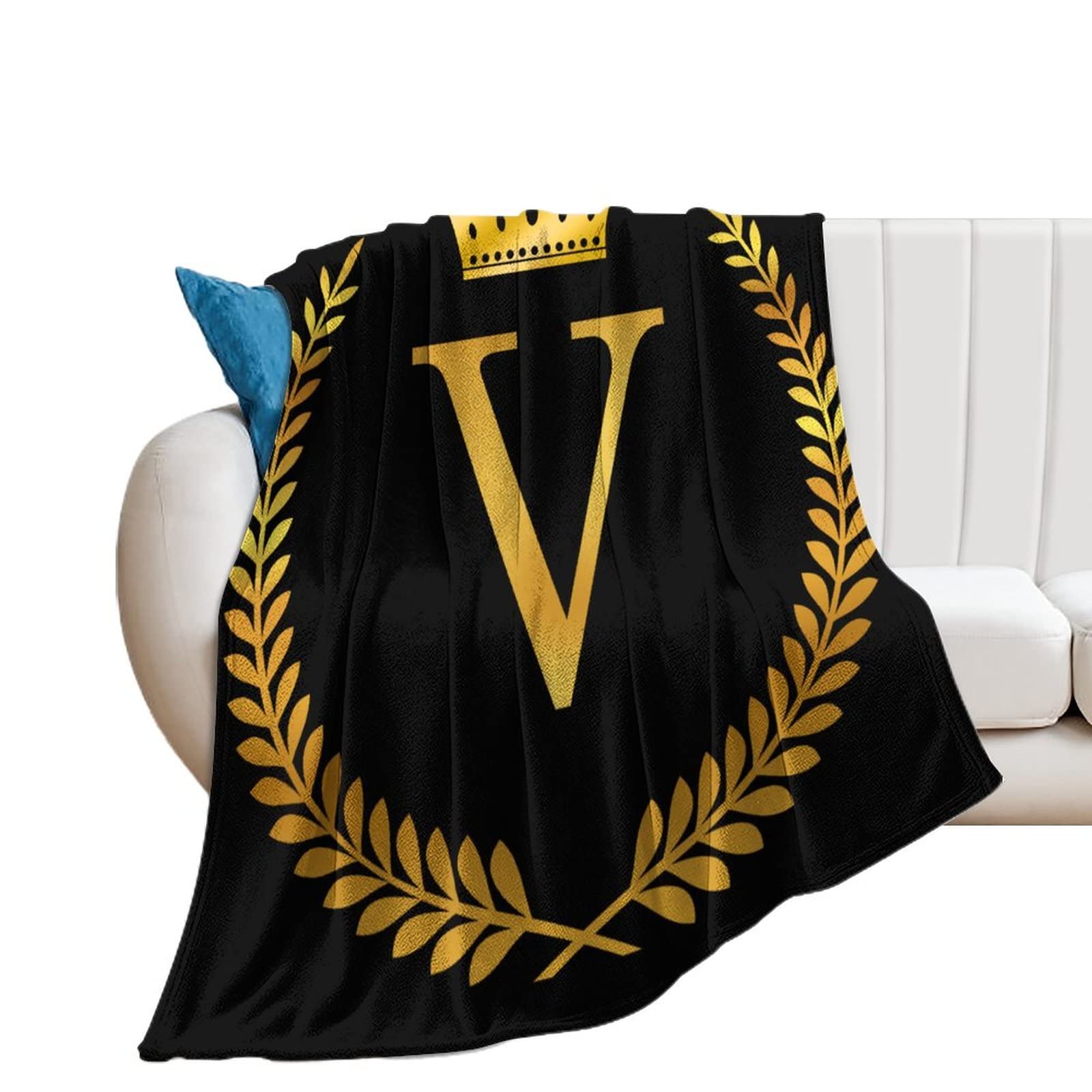 Couverture lettre V personnalisée une idée cadeau douce et utile