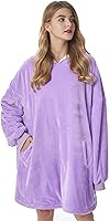 Vista 10 de Felicigeely Blanket Hoodie Wearable Blanket Sweatshirt Oversized Hooded Blanket Sweater Gift for Women