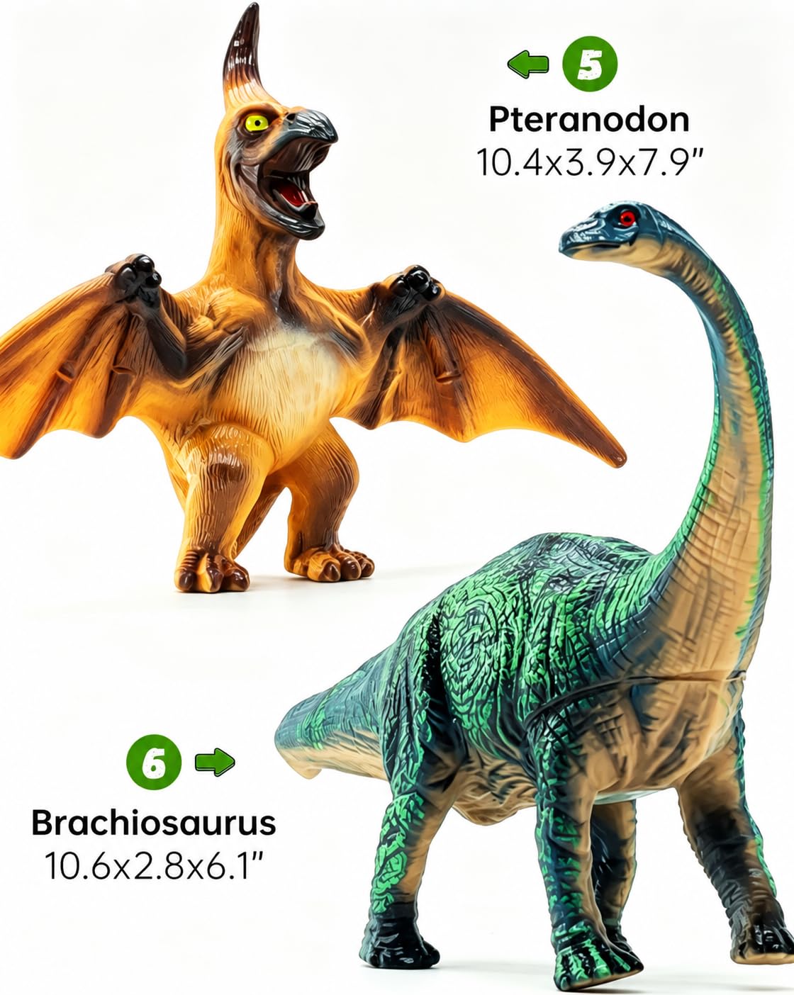 Jumbo Dinosaur Toys for Kids - 6 Realistic Figures -4 Jumbo Dinosaur Toys for Kids - 6 Realistic Figures -4