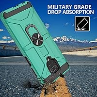 Vista 3 de Funda para Redmi Note 9 Pro, Note 9s/Note 9 Pro Max, con 3 protectores de pantalla de vidrio templado, soporte de anillo integrado y soporte