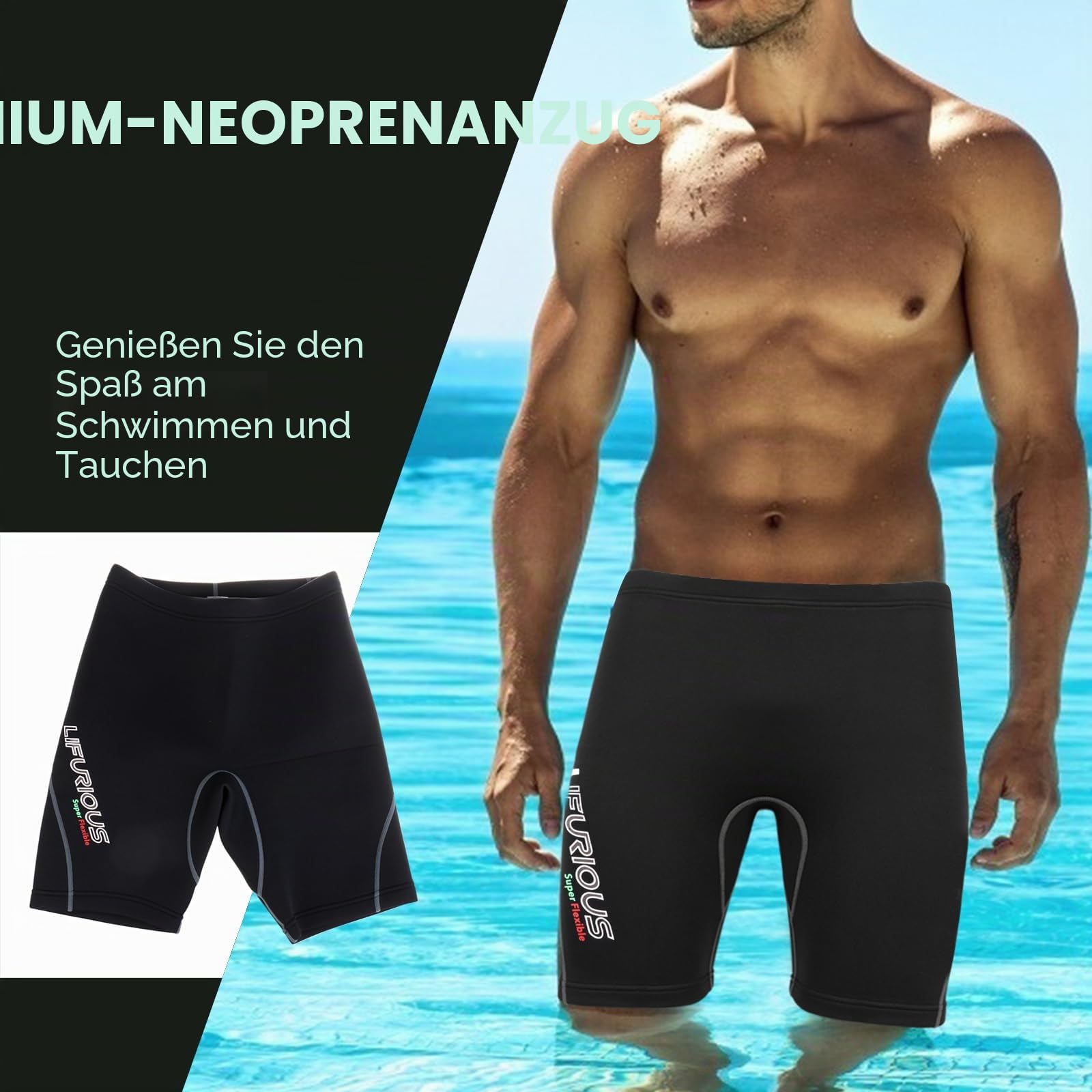 Sharplace Neopren Pants/Hose kurz Neoprenhose Sport im Wasser Shorts