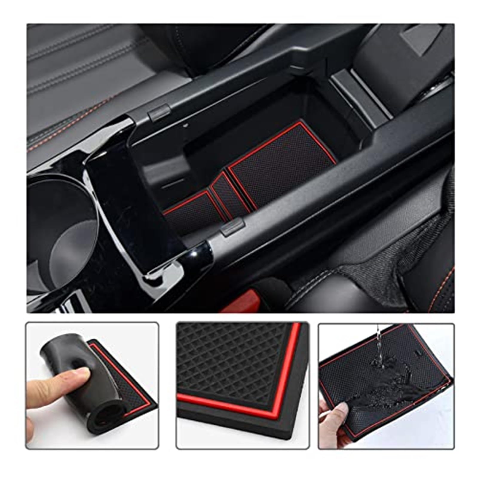 Tapis Anti-dérapant Caoutchouc Pour Console Centrale Peugeot 2008 / E-2008 2020-2025 - Protection Et Style
