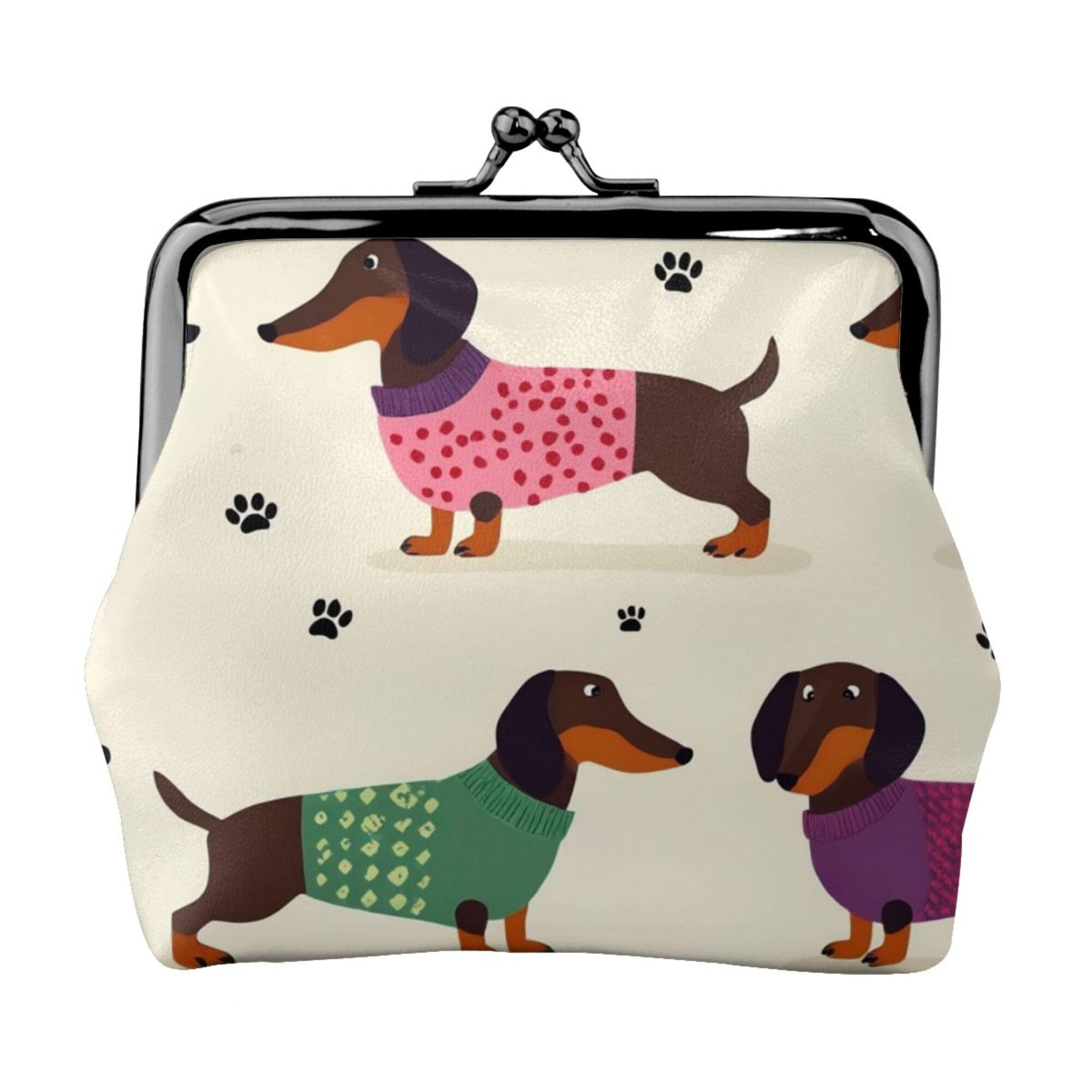 Coin Purses Gift Bag With Clasp Kiss Lock Change Pouch dachshunds clothes dog (1) Mini Coin Wallet Vintage Trinkets Pouch