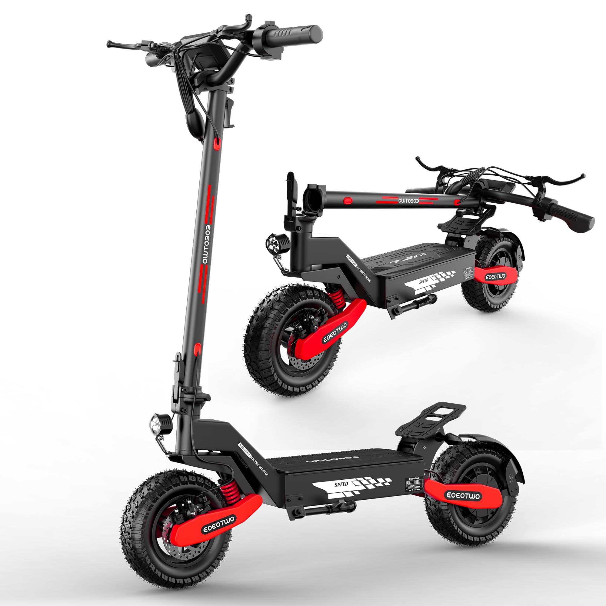 Adults Electric Scooter,Fast Electric Scooter, 25-45Miles, Off-Road eScooter w/Larger LED Display, 1200W/2400W, 30MPH, Foldable Motorized e-Scooter 11" Off Road Tire
