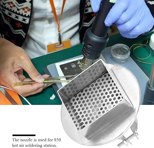 Miniatura 2 de Boquilla de pistola de calor de acero con forma cuadrada para estación de soldadura de aire caliente 850, accesorio de herramienta de reparación BGA