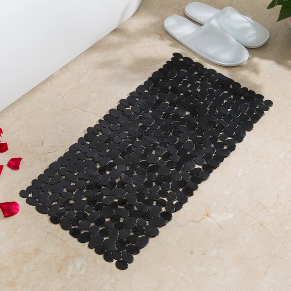 Liitrton Cobblestone Bath Mat for Bathroom,AntiMold Pebble Bathtub Mat